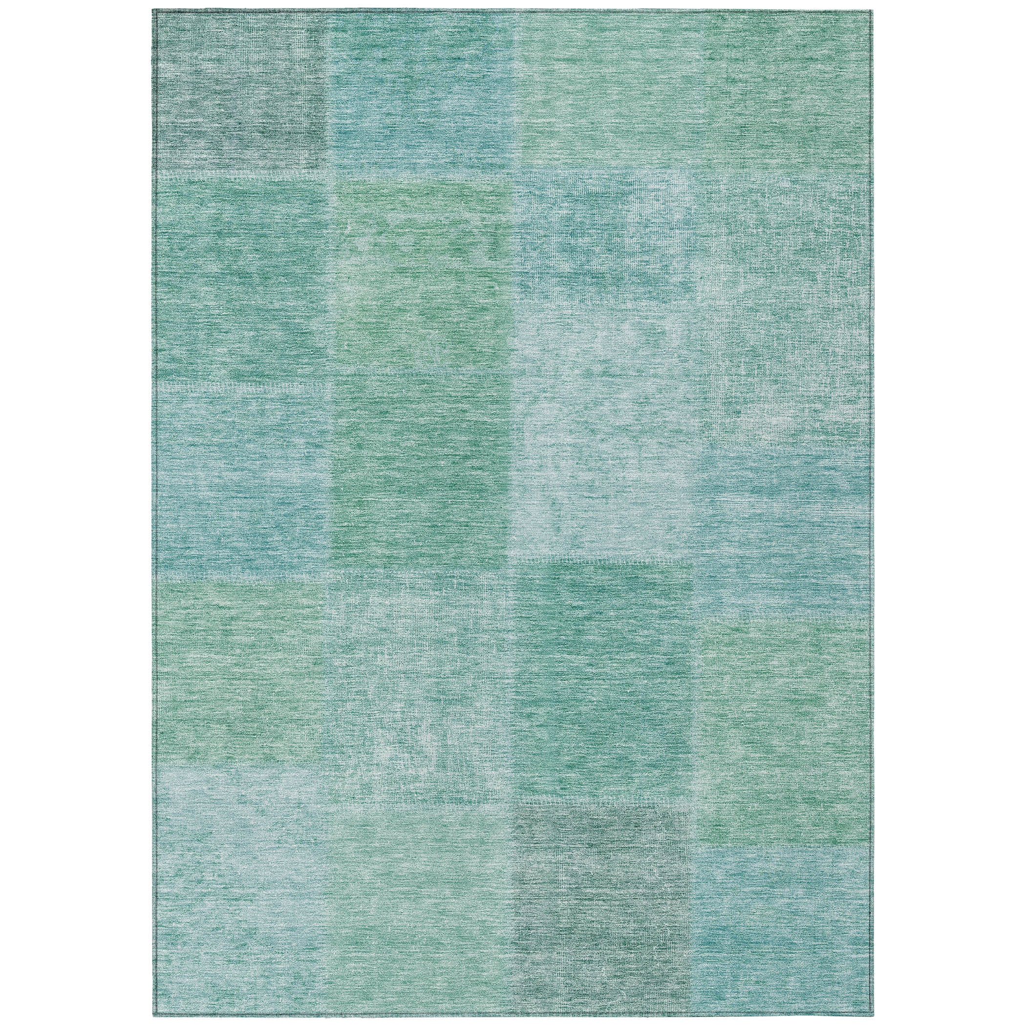 Addison Rugs ACN664TE3X5 Chantille ACN664TE 3 x 5 (ft) Polyester Teal Rectangular Indoor/Outdoor Geometric Machine washable Area rug