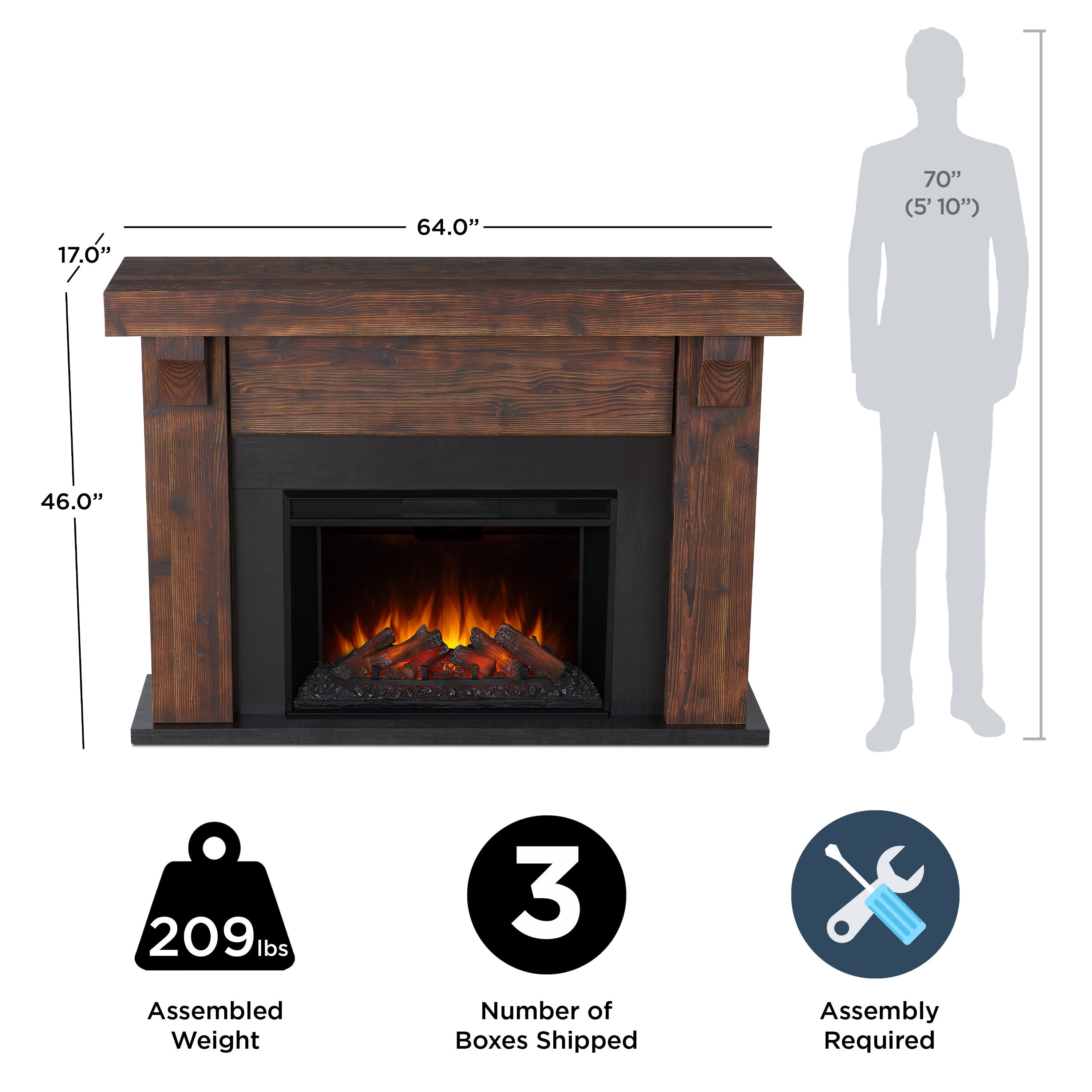 Real Flame 8700E-CHBW Electric-Fireplaces - View #4