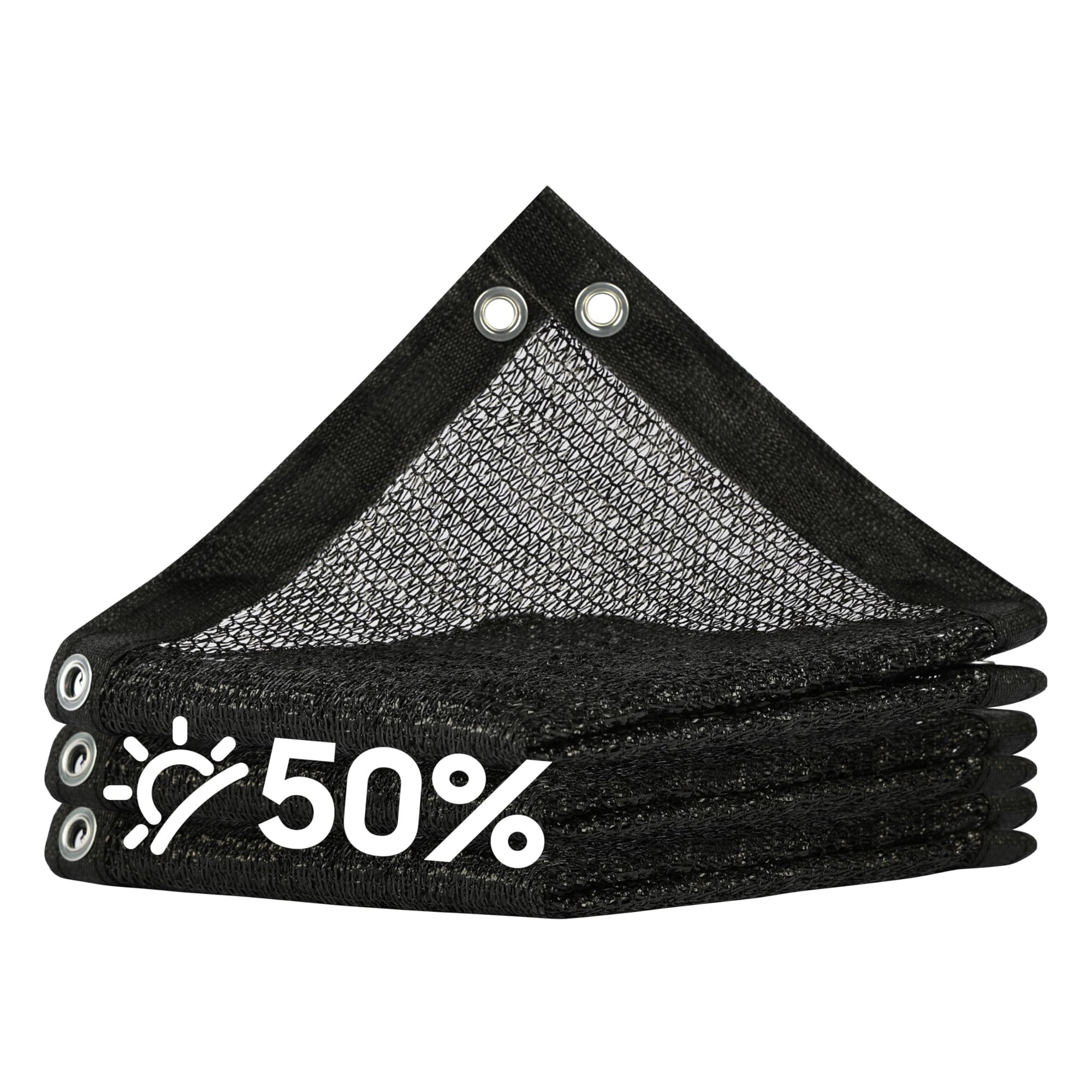 ITOPFOX Black Shade Cloth 50 Percent Sun Protection 10FT by 12FT Mesh ...