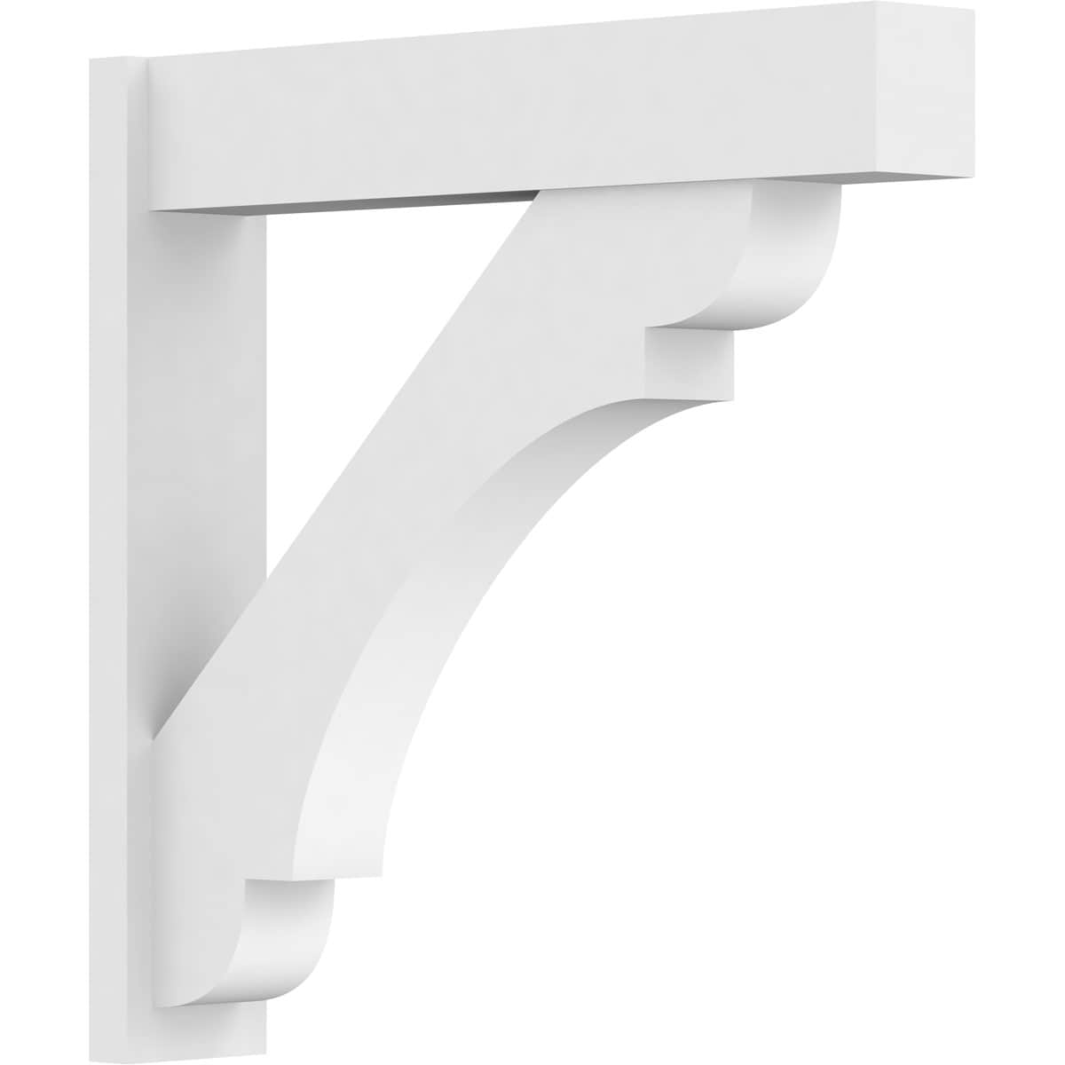Ekena Millwork OUTP07X36X36OLY05 7-in W x 36-in D x 36-in H Olympic Architectural Grade PVC Outlooker with Block Ends