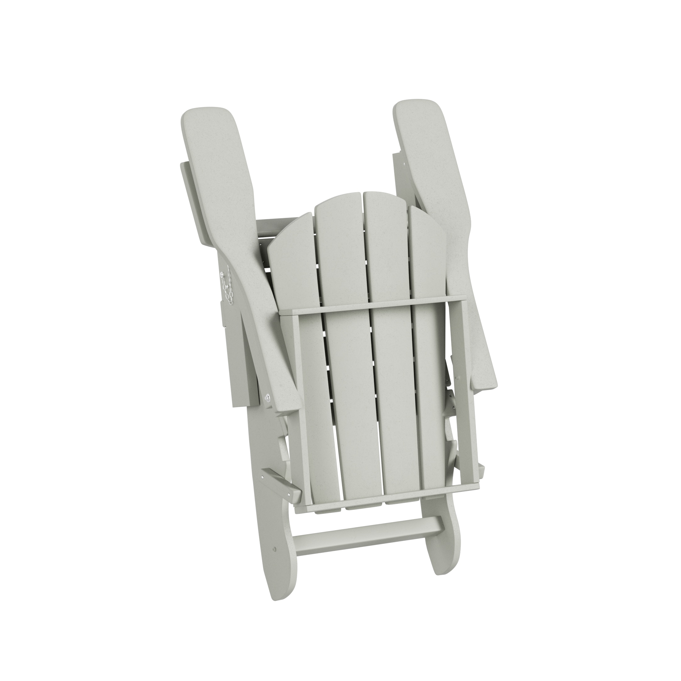 Sand Poly Adirondack Folding Outdoor Accent Chairs, Set of 2
