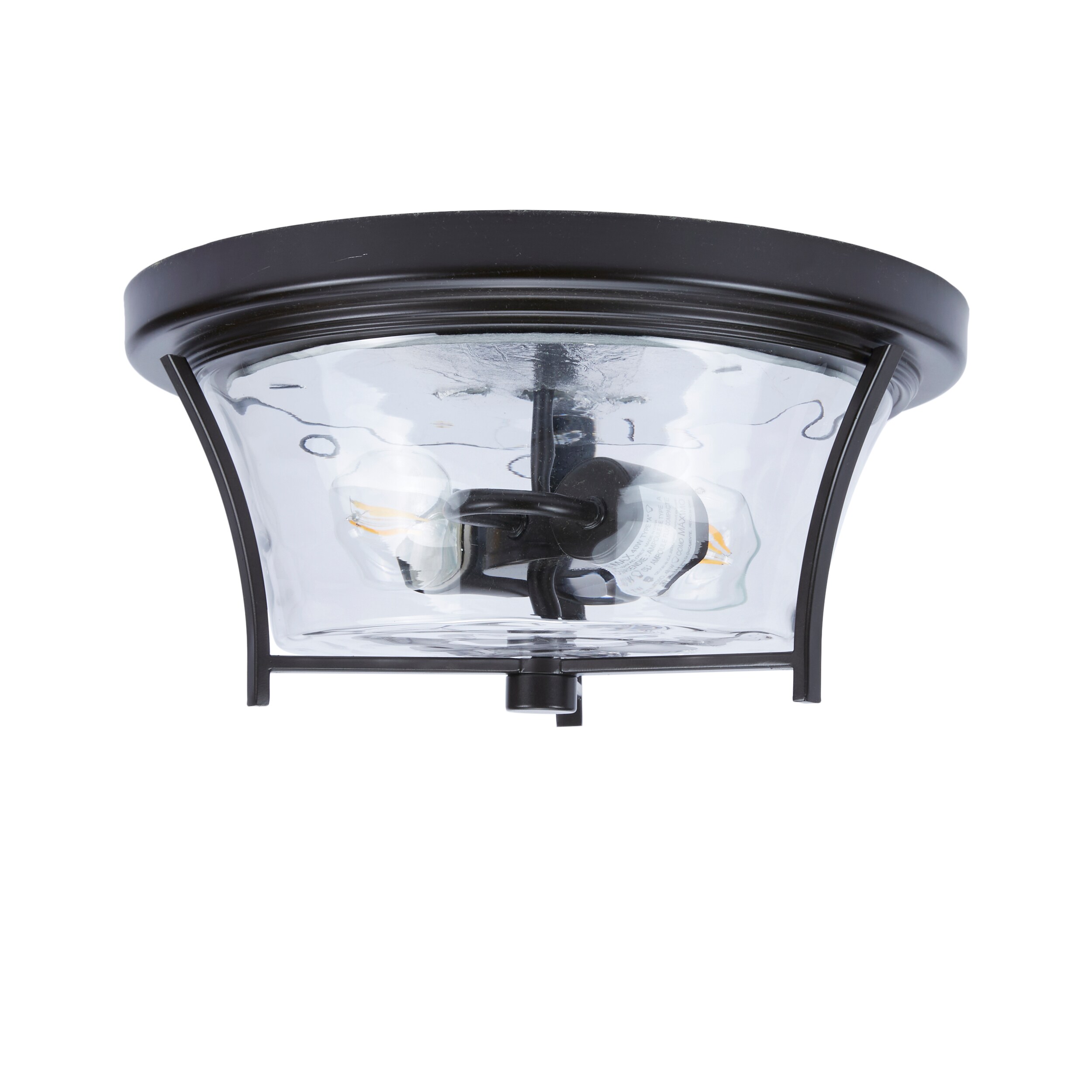 ALLEN + ROTH Prominence Home 13-in Integrated LED Flush Mount Light -  Oiled-Rubbed Bronze - 2/Pack 41220