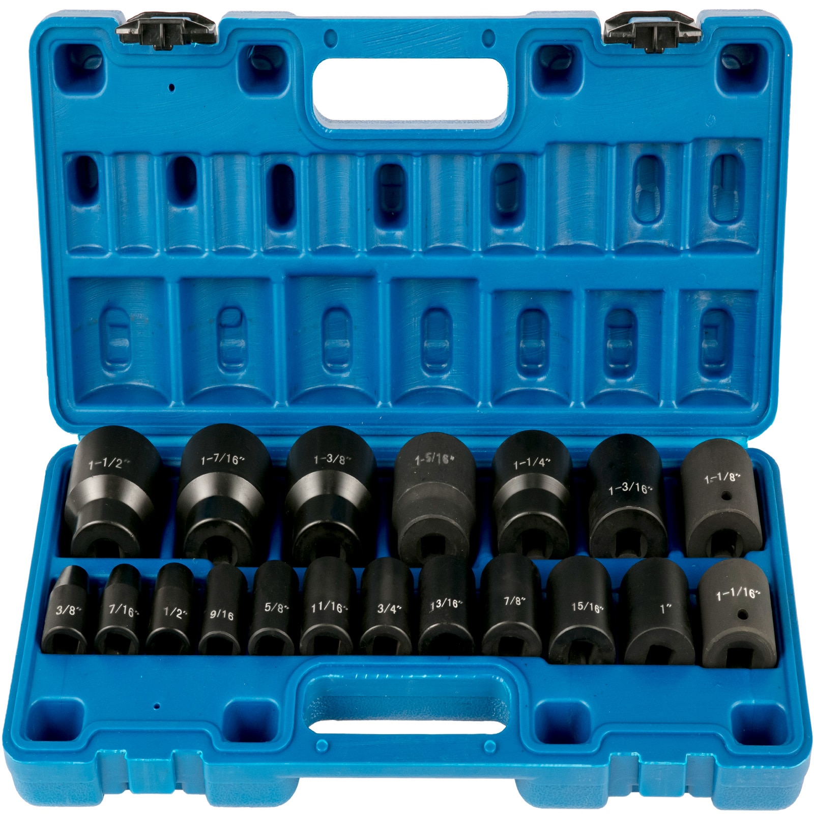 VEVOR Impact Sockets Set 19 -Piece Standard (SAE) Set Drive Set 6-point Impact Socket Set #SCCJTT19PC1203755V0