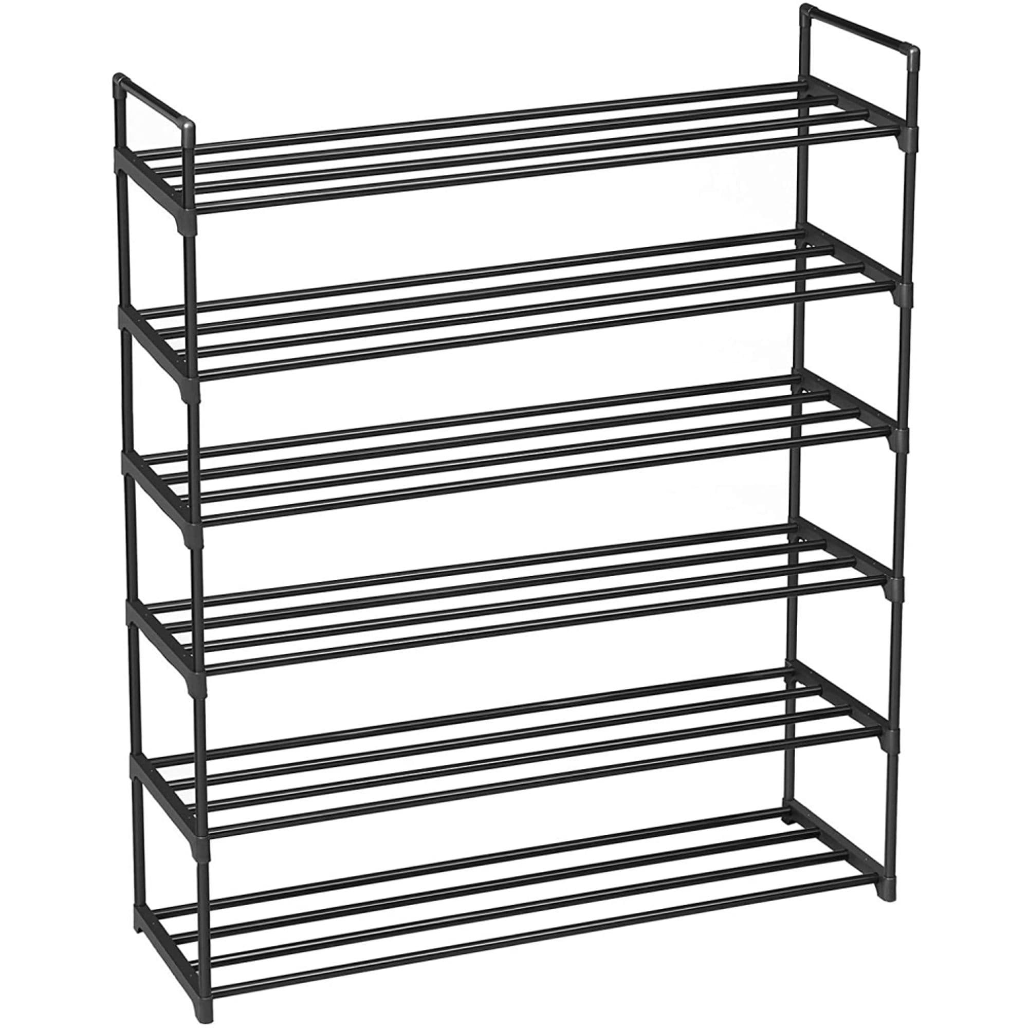 Winado  6-Tier Black Iron 36.22in. W Freestanding Shoe Racks