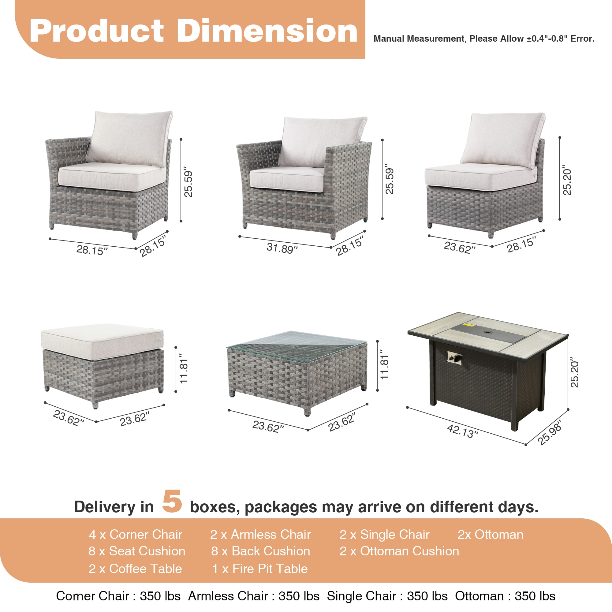 Pouuin SRSA610 Patio-Sofas-Daybeds - View #2