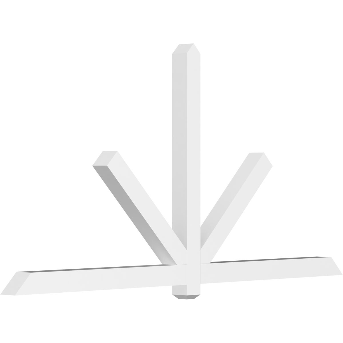 Ekena Millwork GBP096X48X0404KEN00 Kennewick White PVC Gable bracket