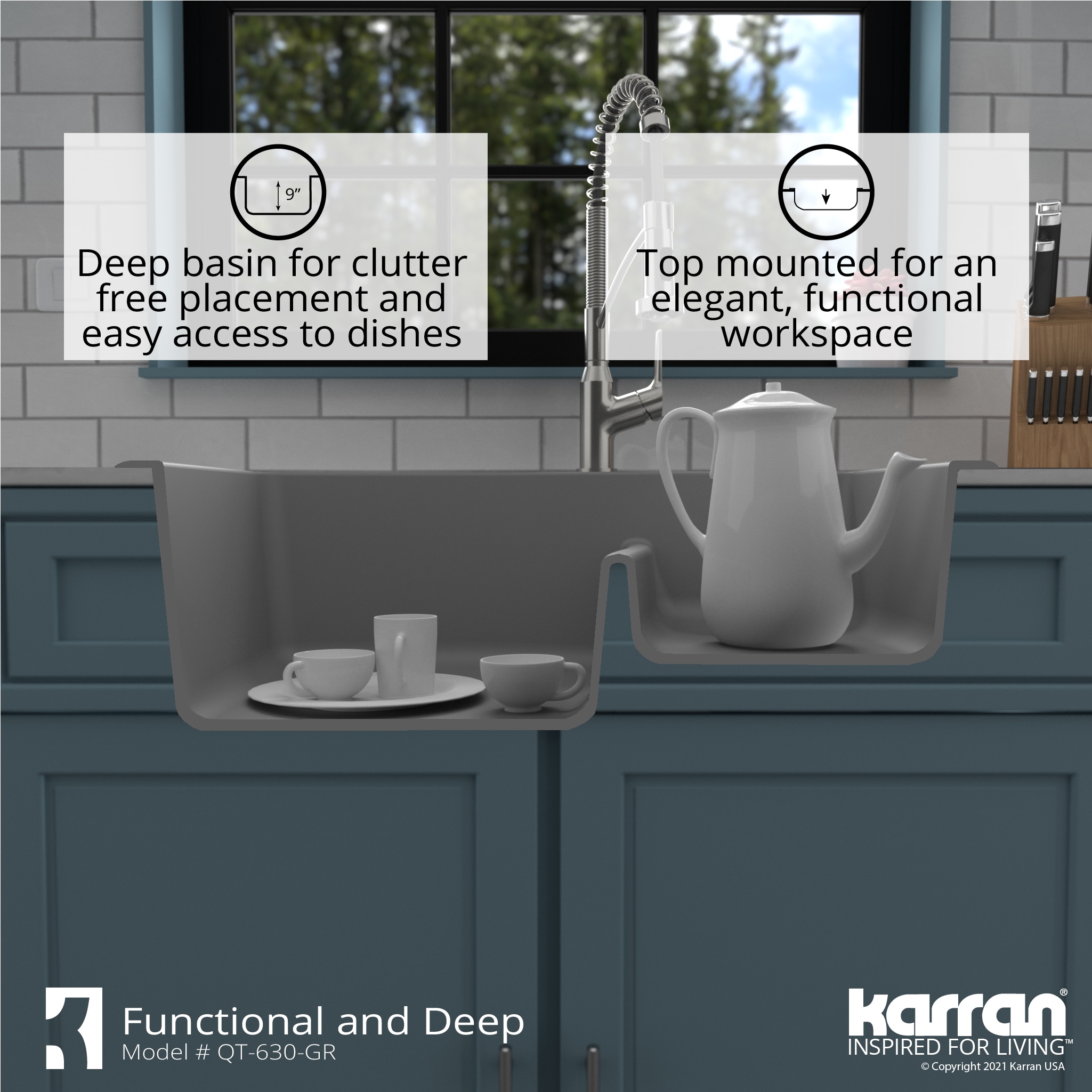 Karran QT-630-GR Kitchen-Sinks - View #9