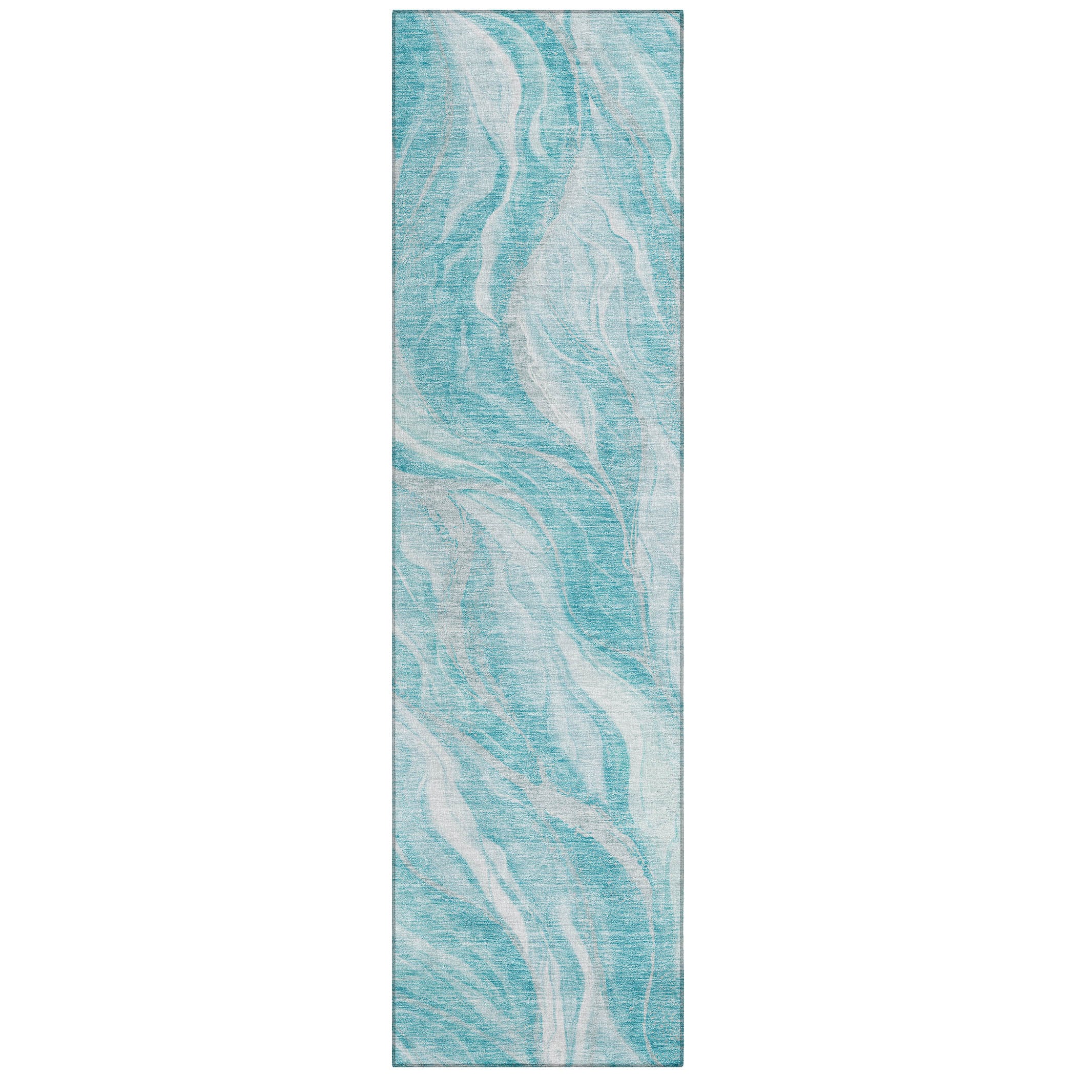 Addison Rugs ACN720TE2X8 Chantille ACN720TE 2 x 7 (ft) Polyester Teal Rectangular Indoor/Outdoor Geometric Machine washable Area rug