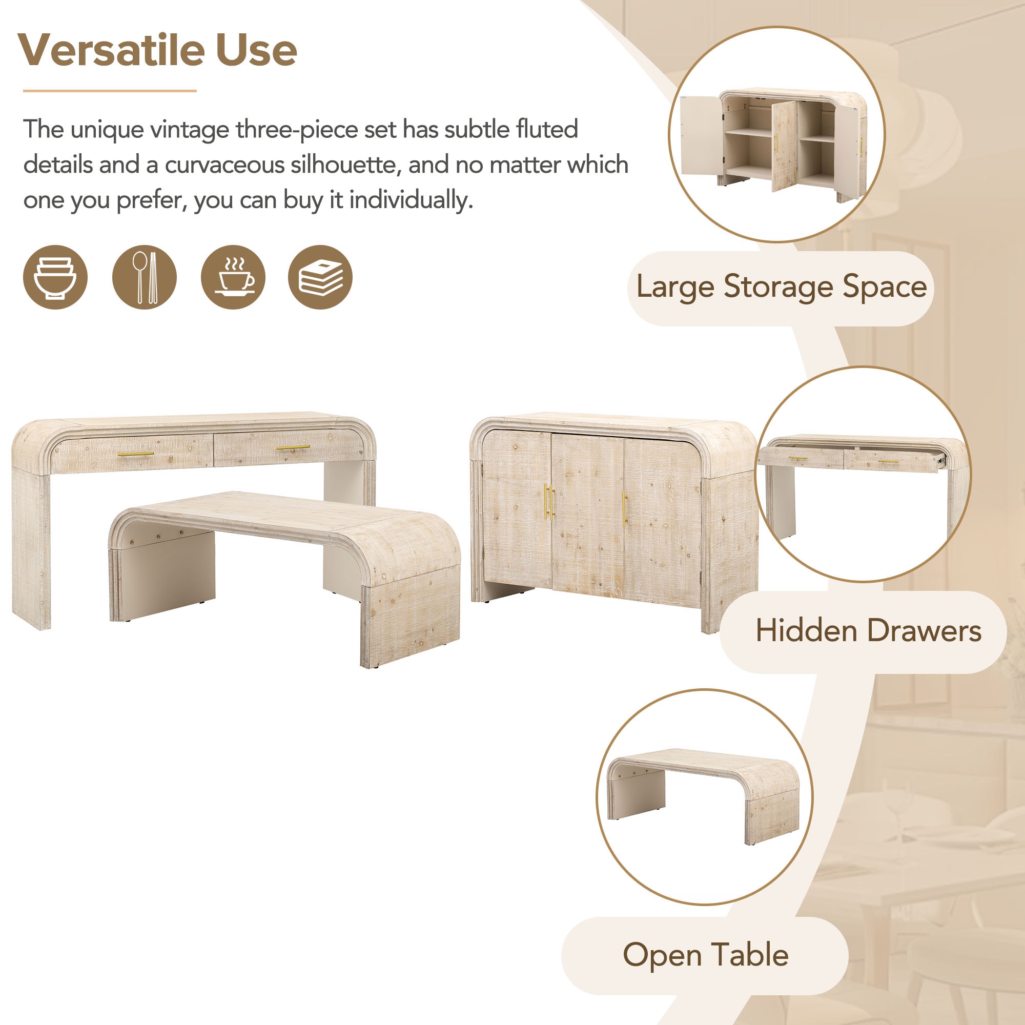 ModernLuxe XW000016AAD Console-Sofa-Tables - View #4