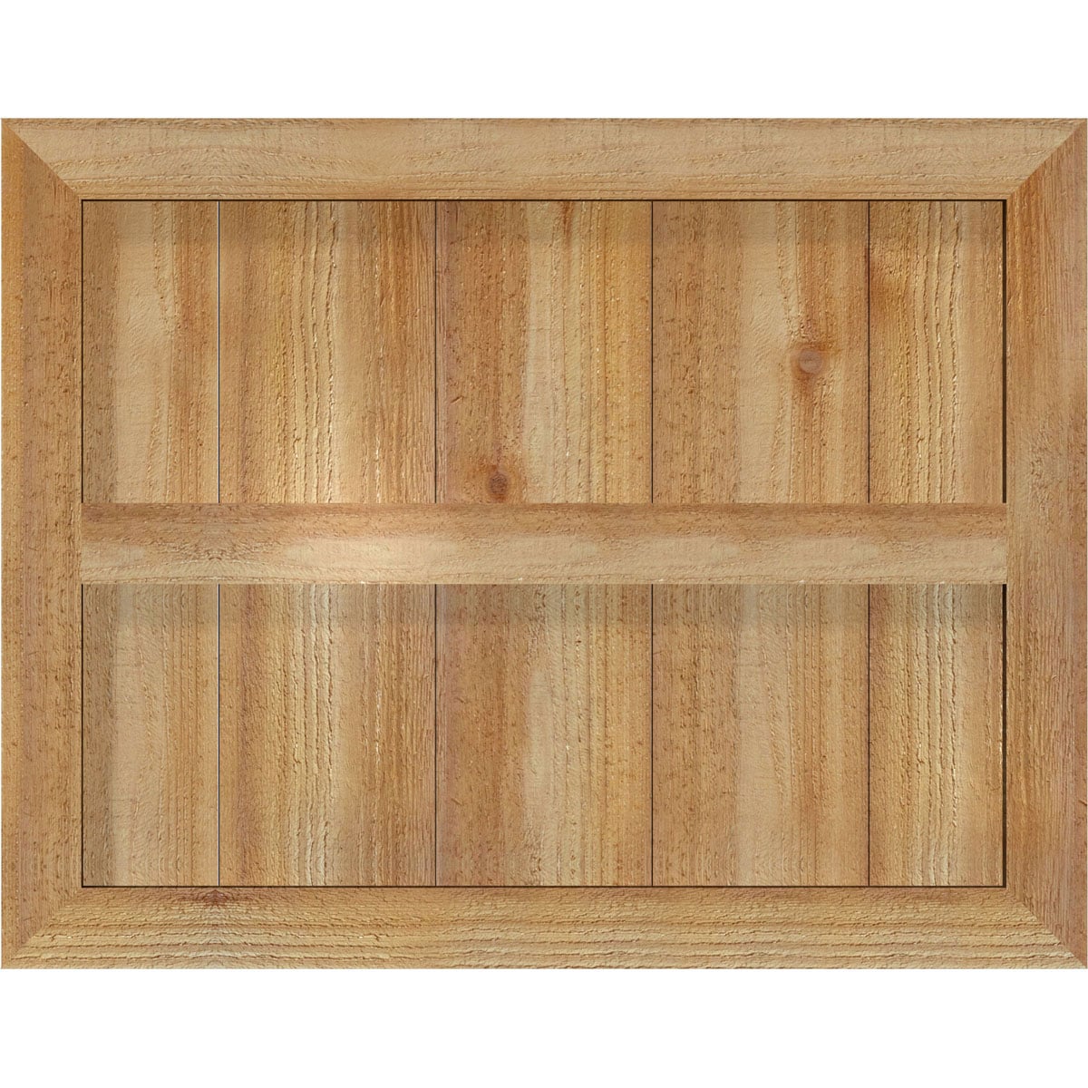 Ekena Millwork RBF06S26X021RWR 26.875-in W x 21-in H Unfinished Paintable/Stainable Board and batten Framed Wood Exterior Shutters ( 2 -Pack )