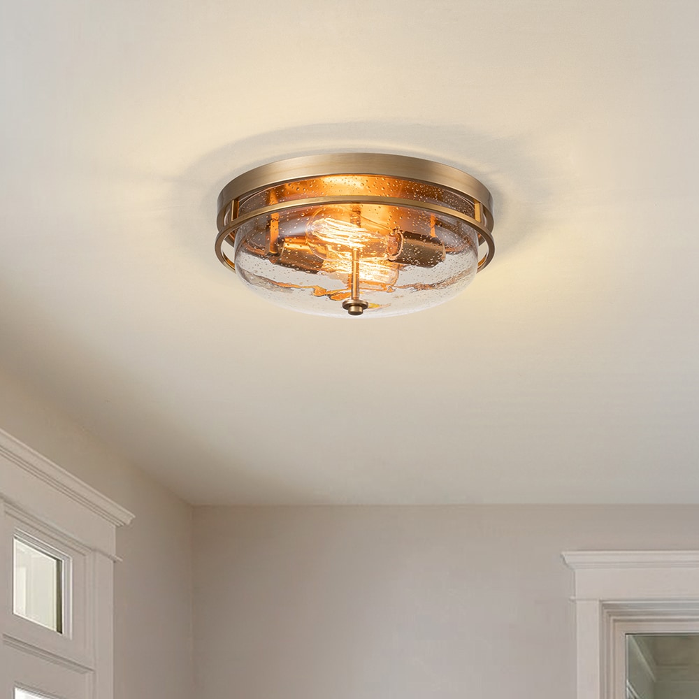 EDISLIVE Y81010000045588 2 -Light 13-in Gold Flush Mount Light