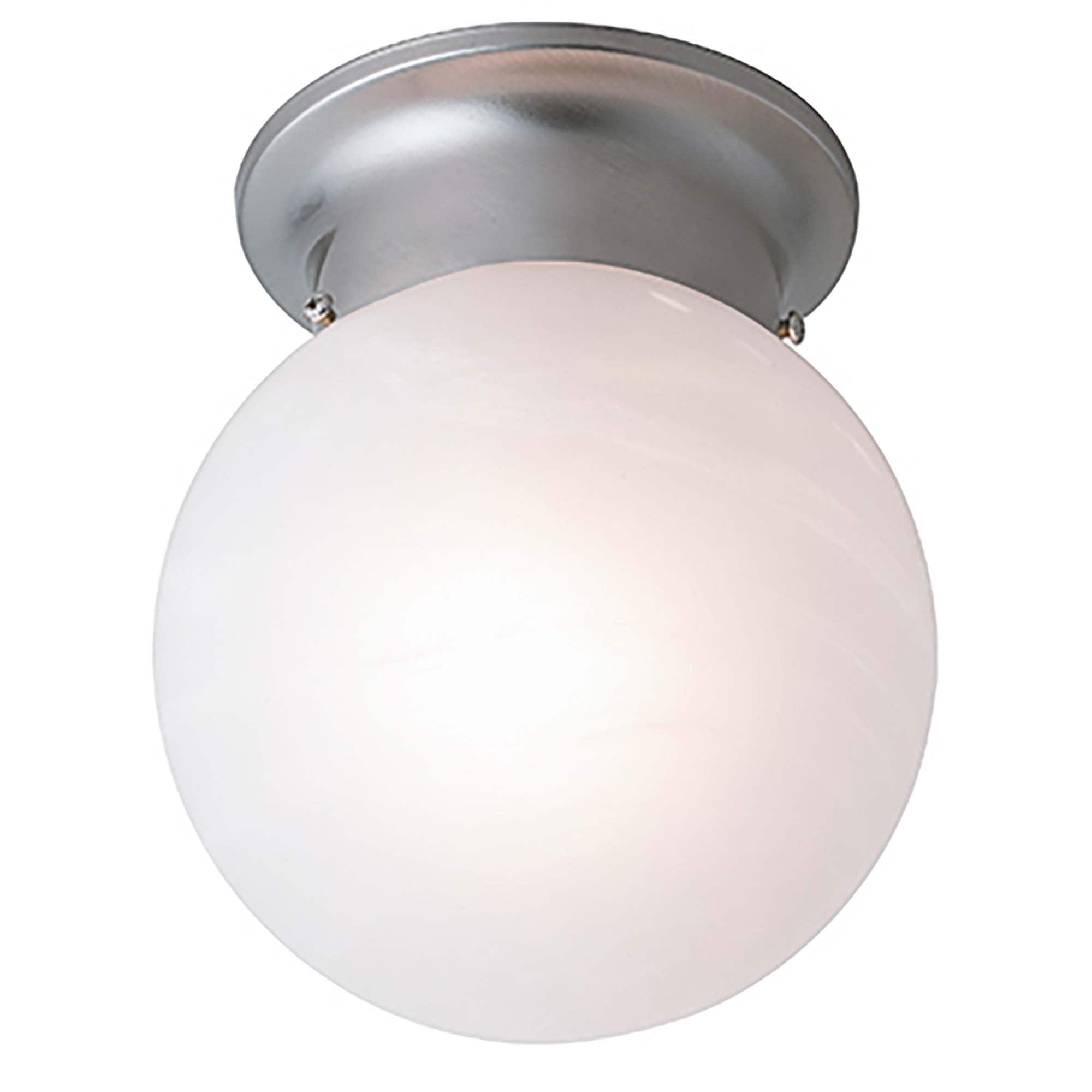 Trans Globe 3607 BN Dash 1 -Light 6-in Brushed Nickel Flush Mount Light