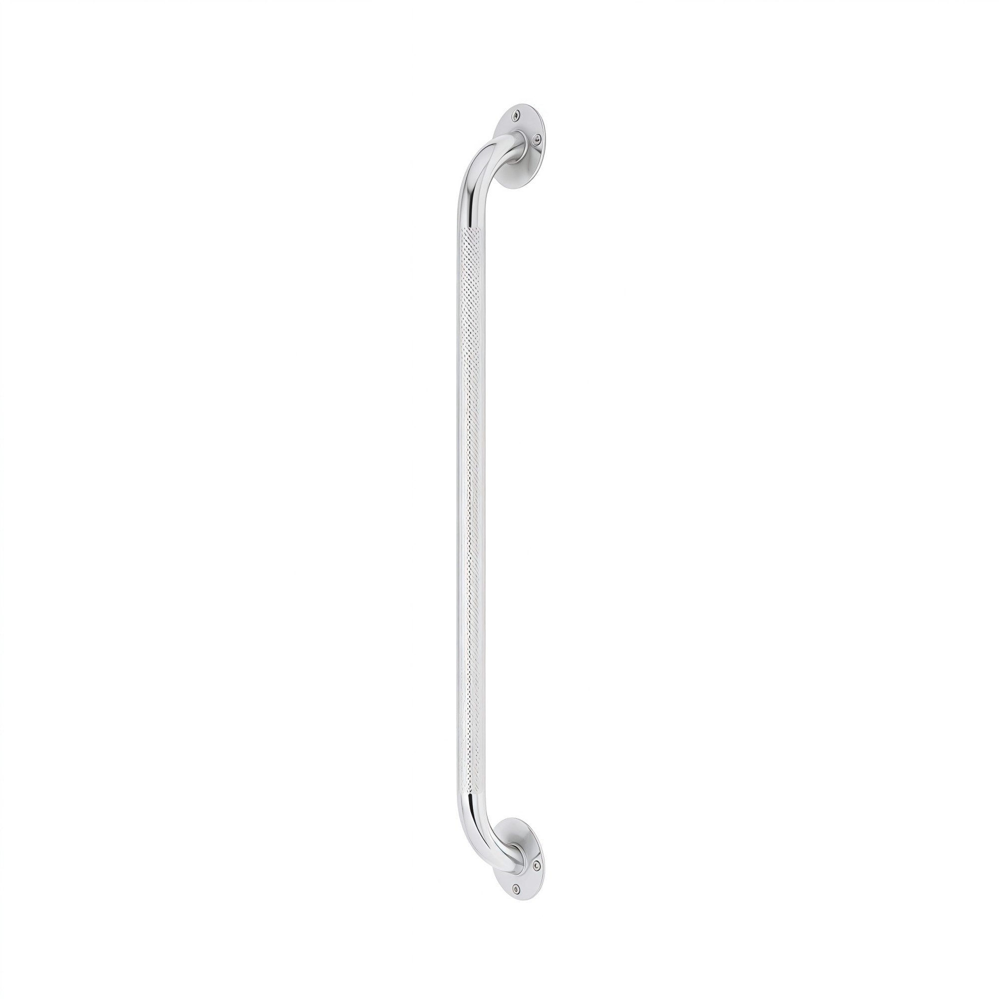 Numhew 24-in Knurled Grip Chrome Grab Bar Bathroom Safety Bar