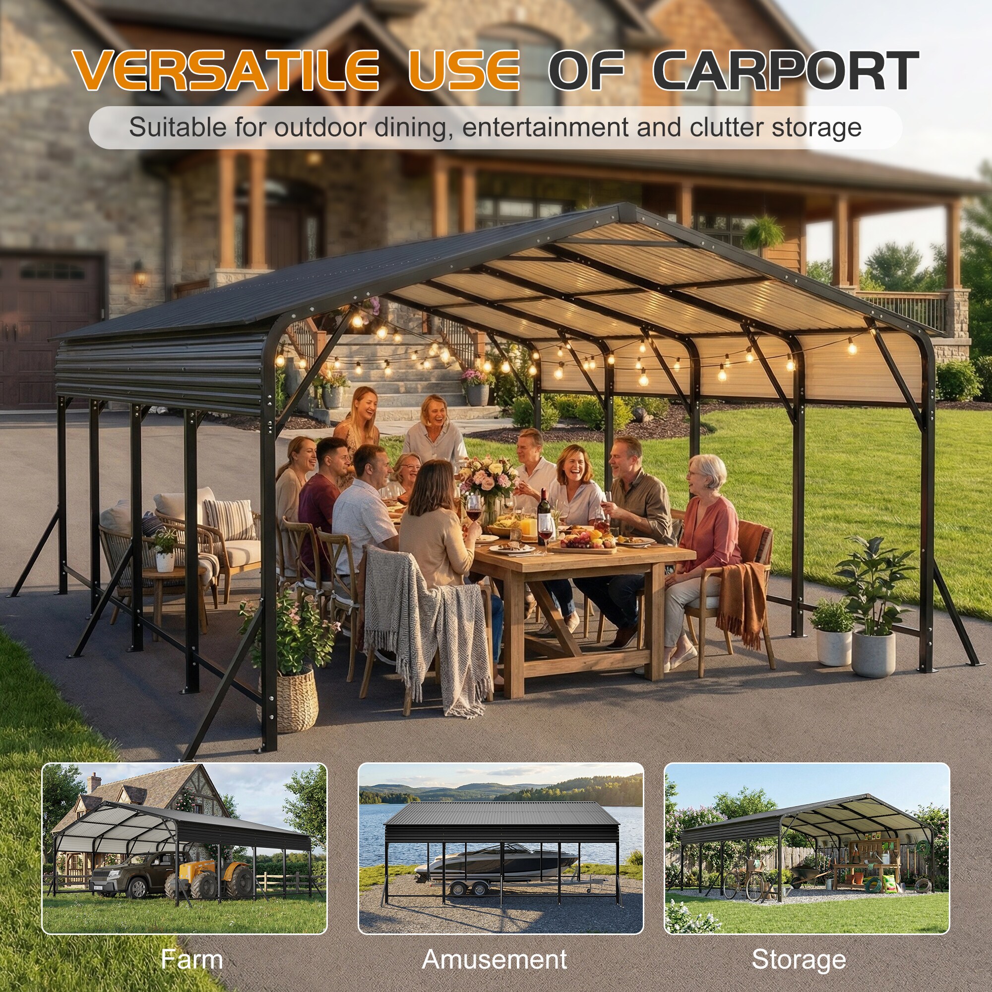 LUXEYARD DS-Y-W2505-P442164 Carport-Covers - View #4