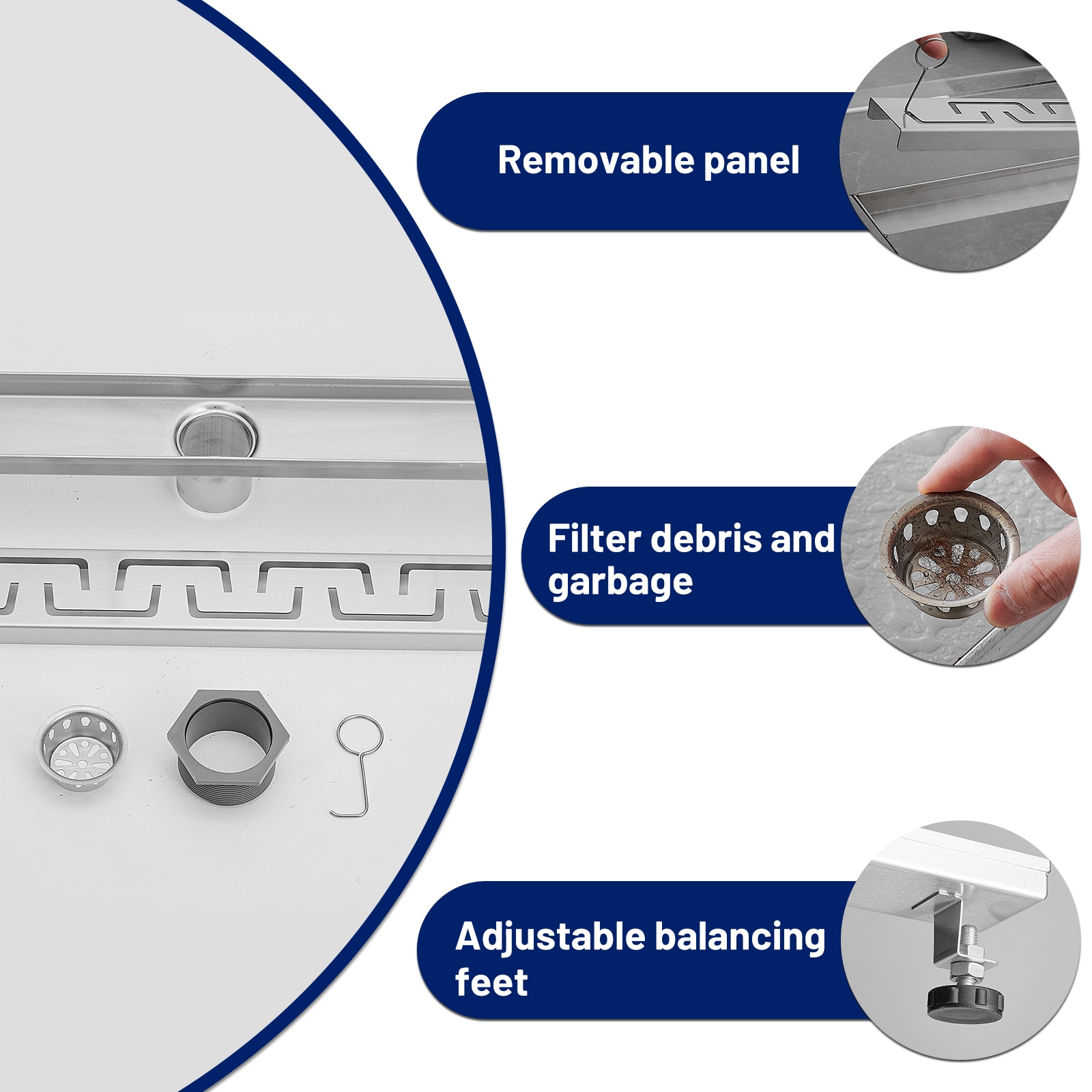 BWE A-9FD04-SILVER Drains-Flanges - View #4
