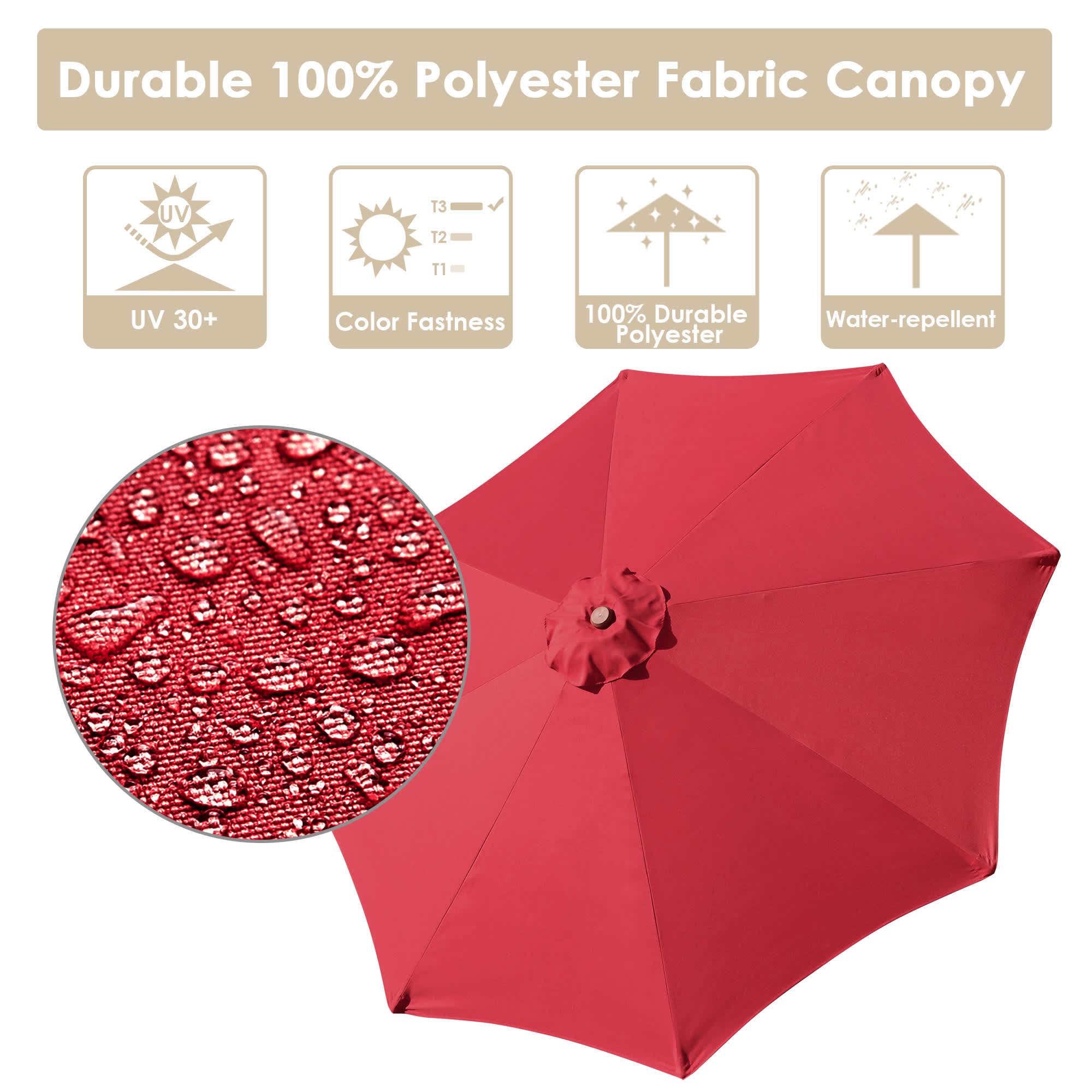 Yescom 07UMB034-9WT-02-LO Umbrellas-2 - View #2
