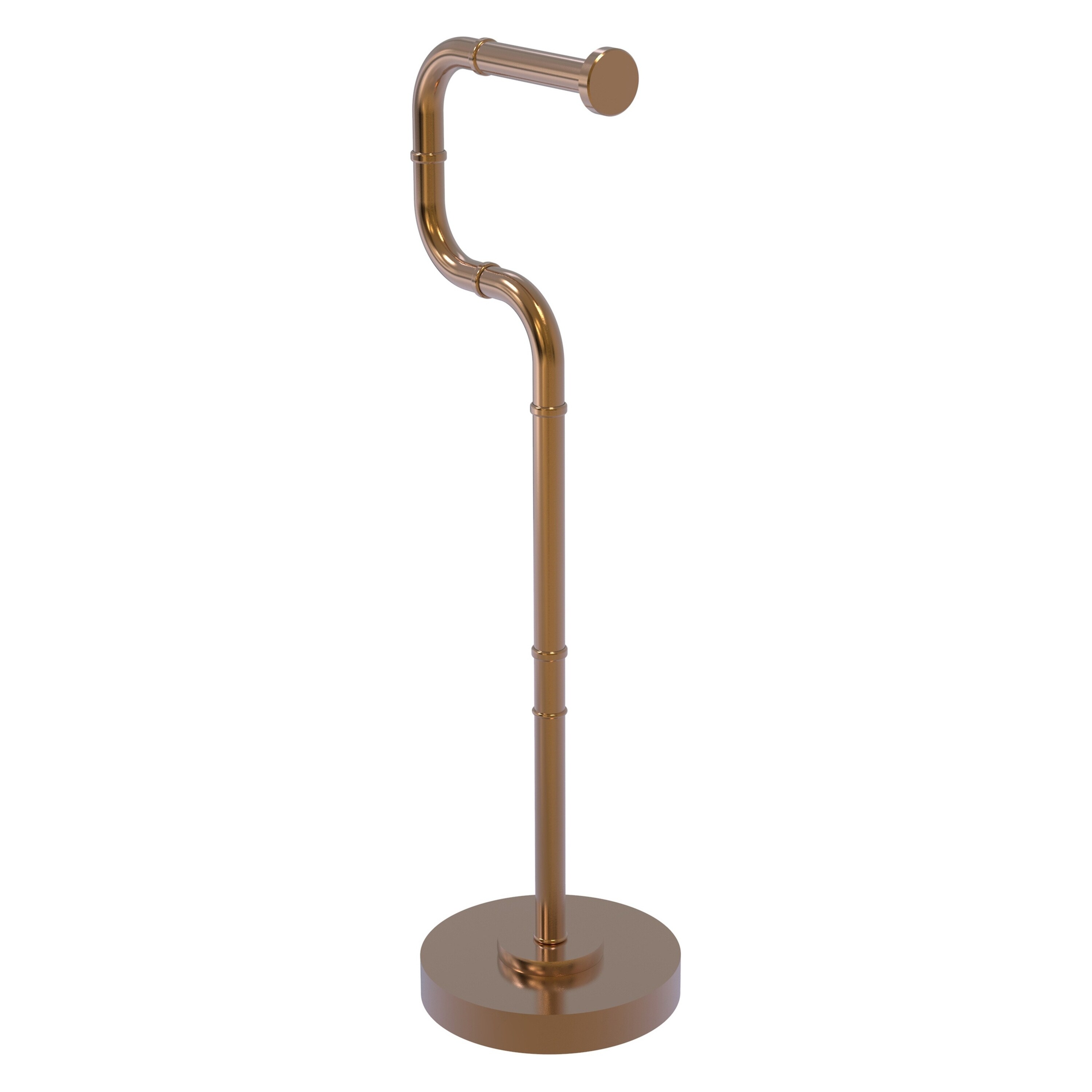 Allied Brass RM-25U-BBR Remi Brushed Bronze Freestanding Single post Toilet Paper Holder 1 -Rolls