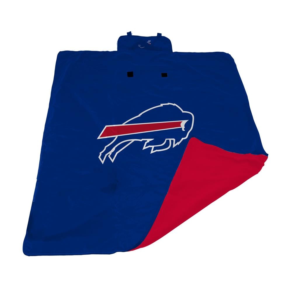 Nfl Buffalo Bills Team Color Bloncho With Logo Patch And Sherpa Inside  Throw Blanket : Target