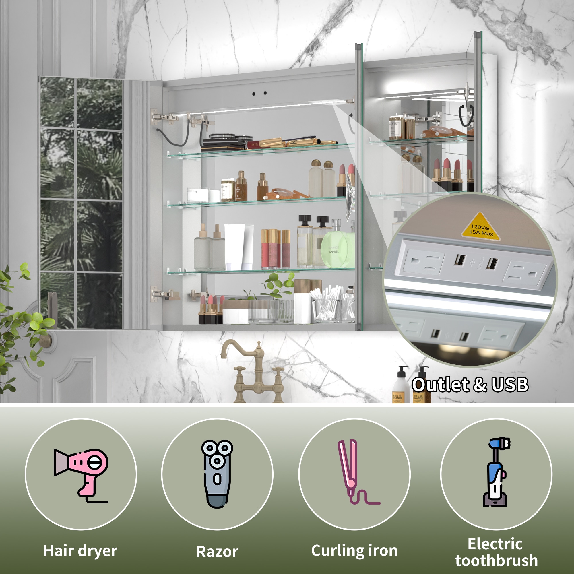 ExBrite MC4832V10TX Bathroom-Medicine-Cabinets - View #12