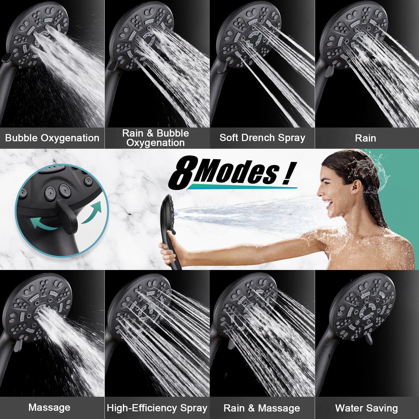 Cobbe LSKSHS0208B Fixed-Showerhead - View #2