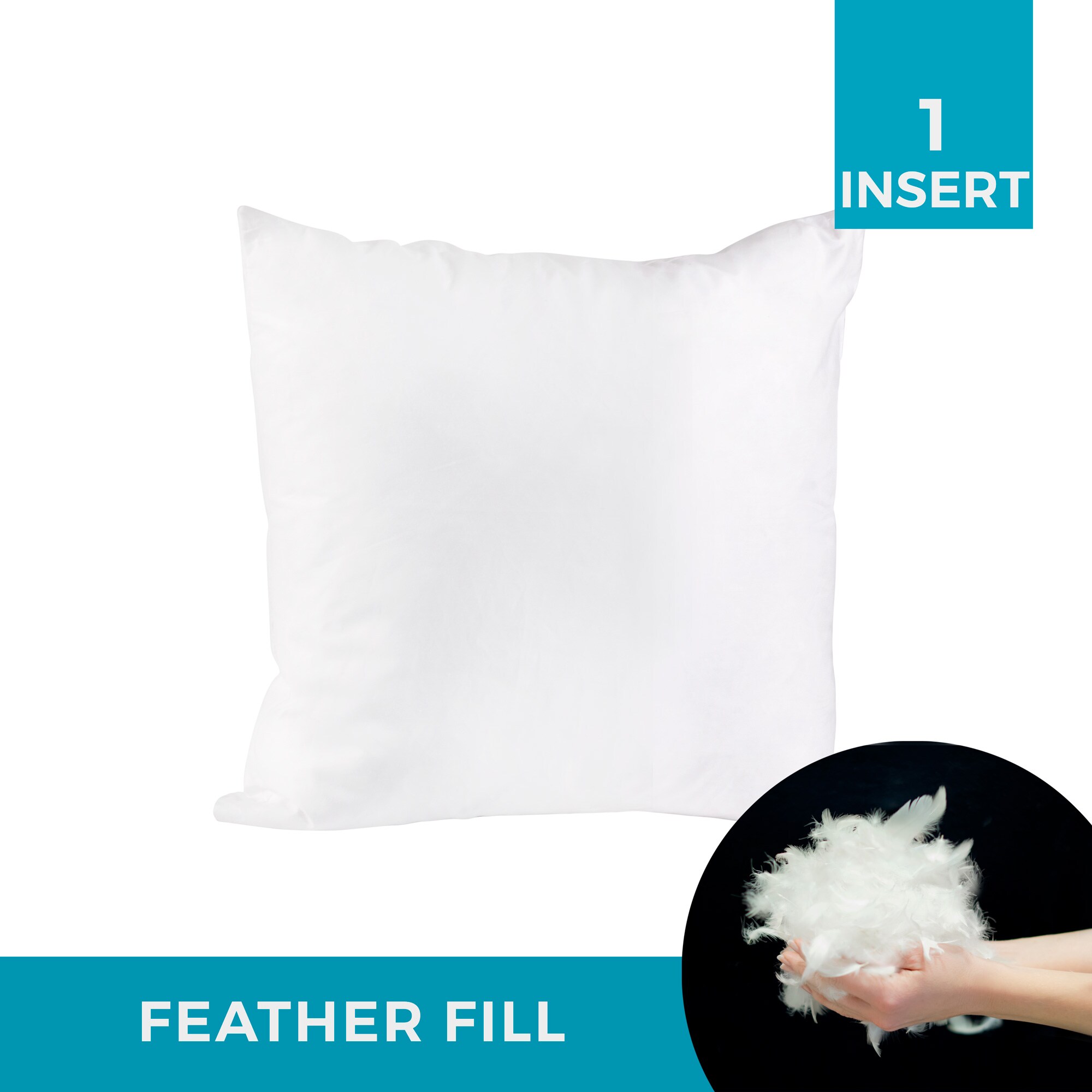 Swift Home Cotton Blend Pillow Insert 2-Pack 12-in x 12-in White Indoor Decorative  Insert in the Throw Pillows department at