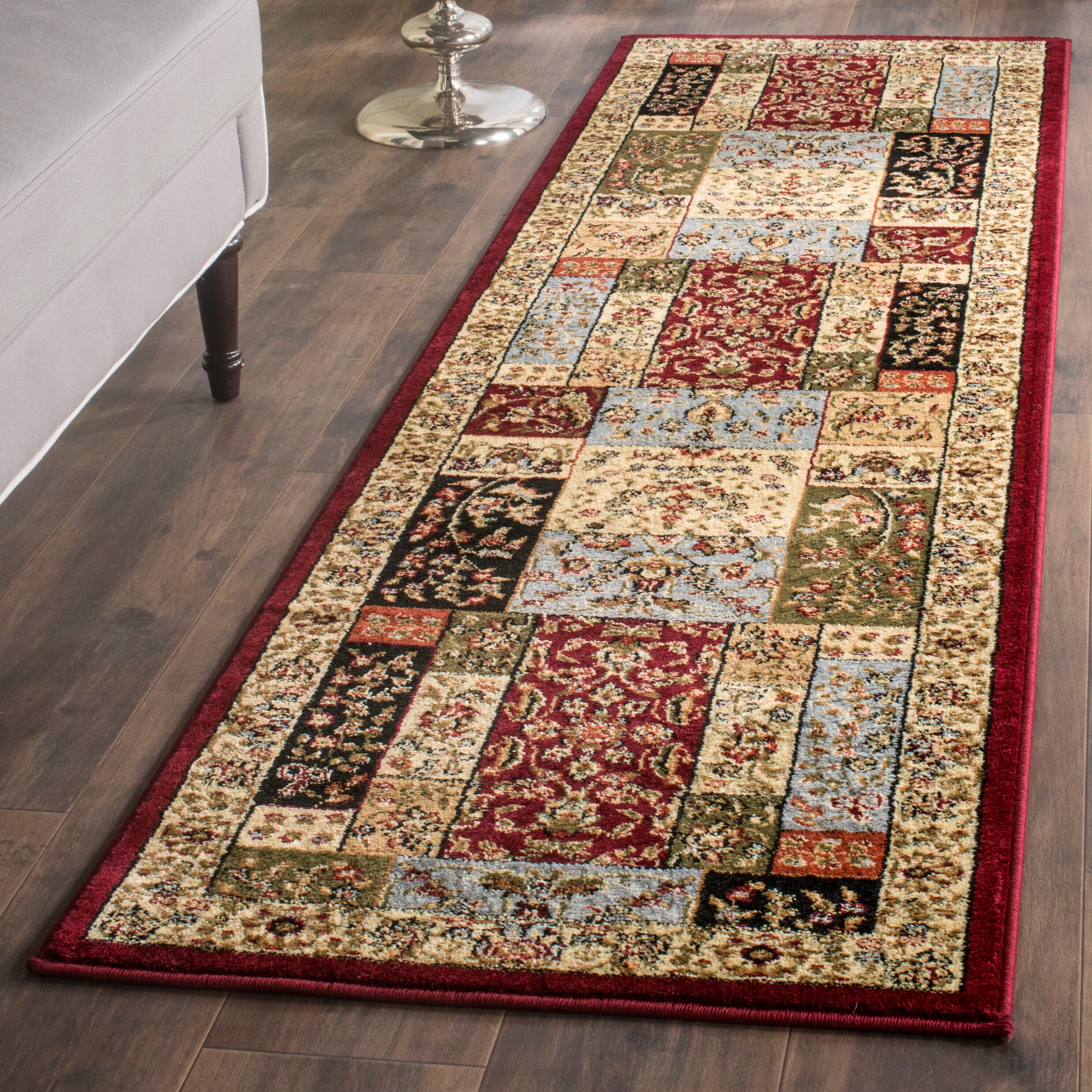 Safavieh LNH318A-212 Lyndhurst Omni 2 x 12 (ft) Loomed Polypropylene Multi/Ivory Rectangular Indoor Floral/Botanical Oriental Runner rug