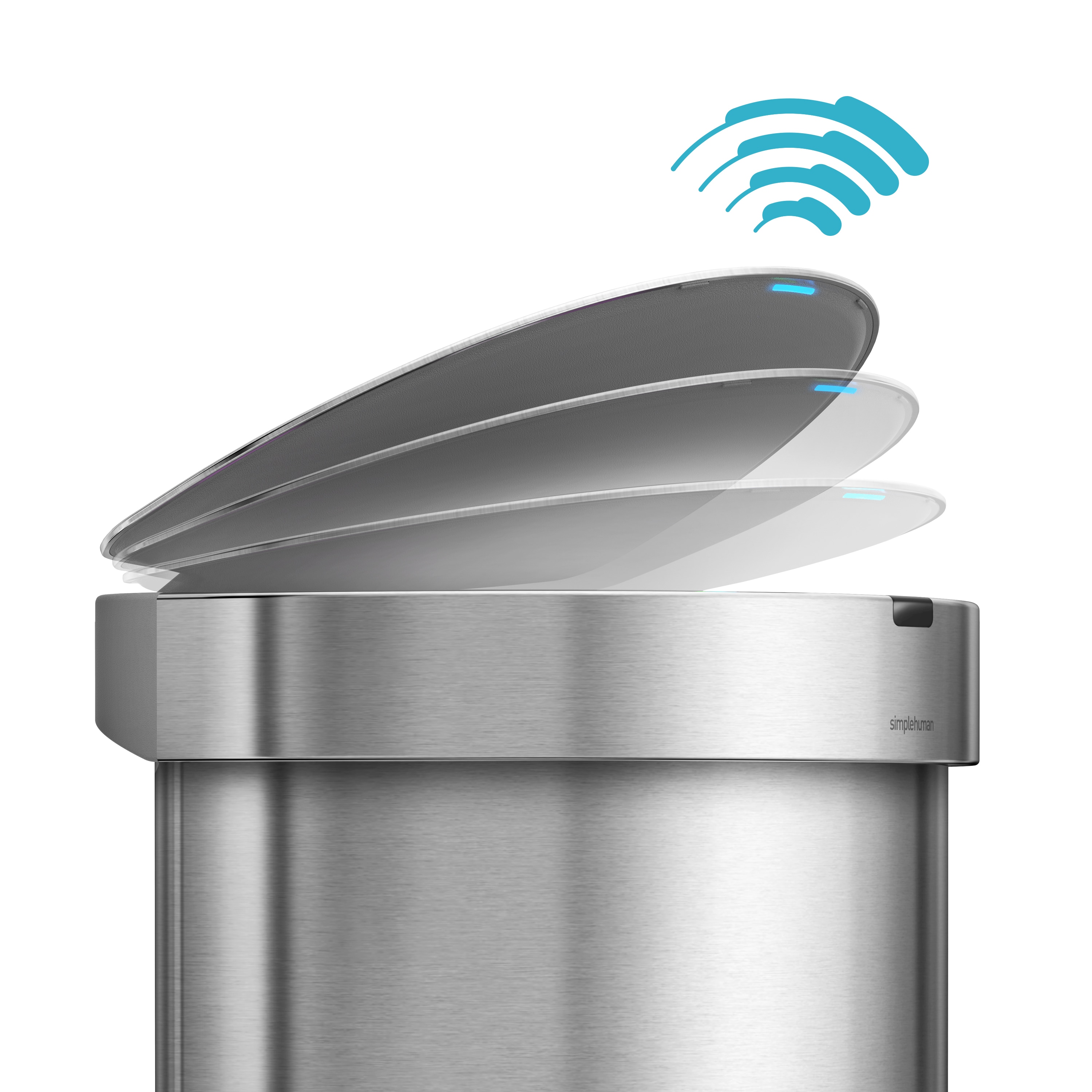 Simplehuman 45L Semi-Round Sensor Can, Touchless Automatic Trash