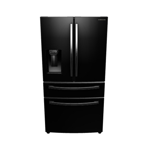 Samsung Food Showcase 28-cu ft 4-Door French Door Refrigerator with Ice Maker and Door within Door (Fingerprint-Resistant Black Stainless Steel) ENERGY STAR