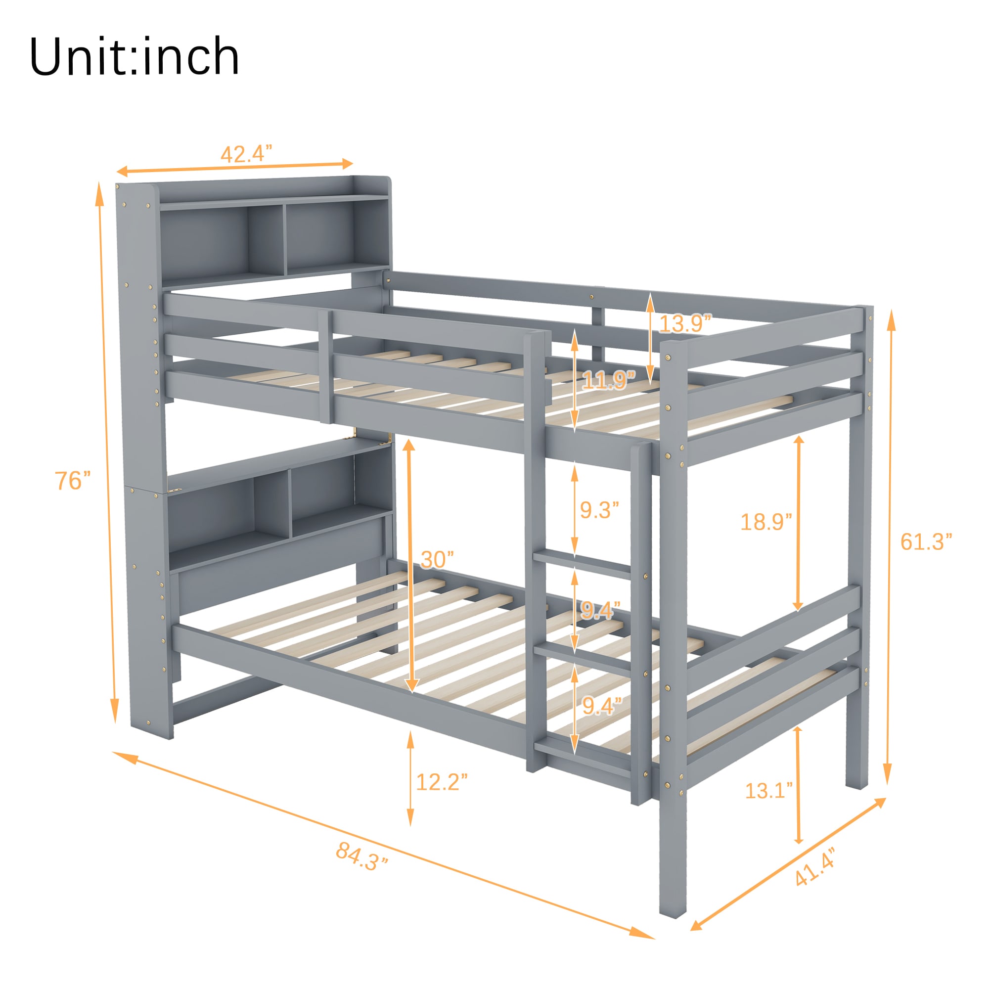 SINOFURN SYC470011BK Bunk-Beds - View #4