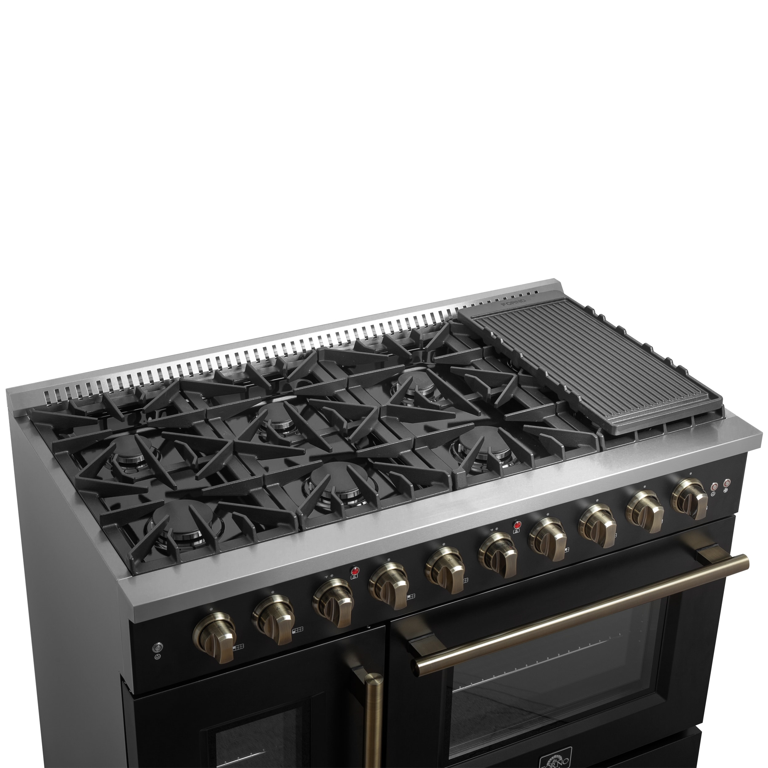 FORNO FFSGS6444-48BLK Double-Oven-Gas-Ranges - View #7