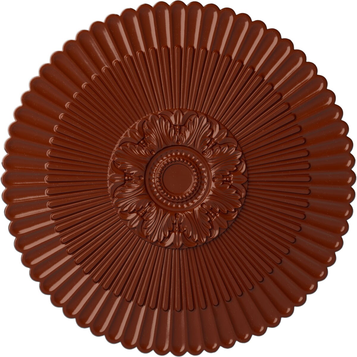 Ekena Millwork CM41NEFIF Nexus 41-in W x 41-in L Painted Firebrick Polyurethane Whole Ceiling Medallion