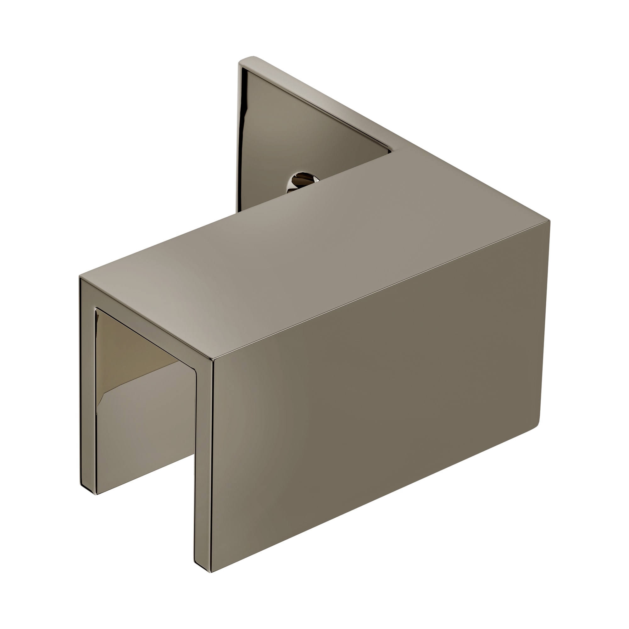 Brixwell  WMS0R37PN Polished Nickel Right Hand Sleeve Over Wall Mount Glass Clamp