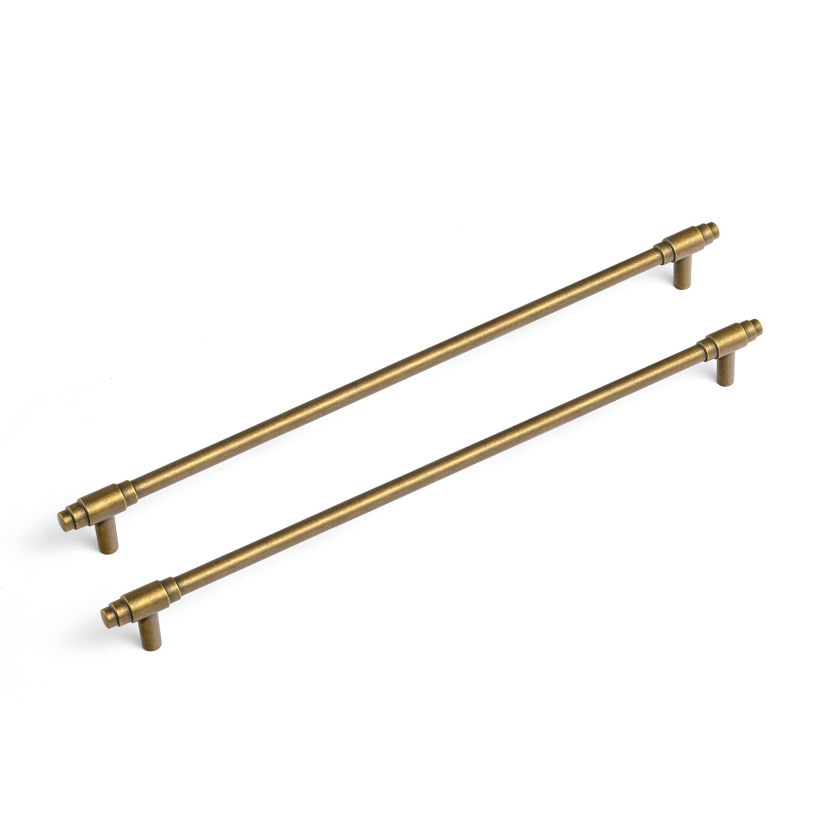 Miaokesen 2366GT-320 12-5/8-in , 320mm Center to Center Antique Brass Cylindrical Bar Drawer Pull 6 -Pack