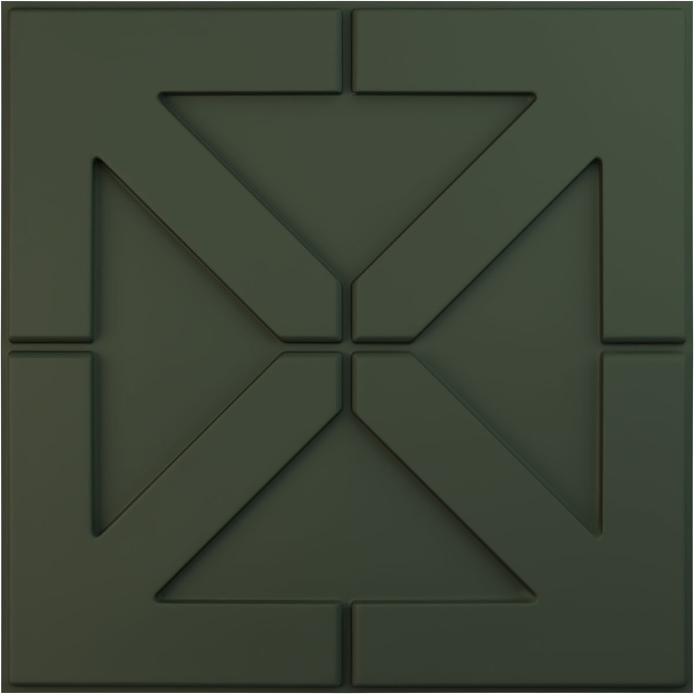 Ekena Millwork WP20X20XAGHC 19-5/8-in x 19-5/8-in Embossed UltraCover Satin Hunt Club Green PVC Wall Panel Abstract