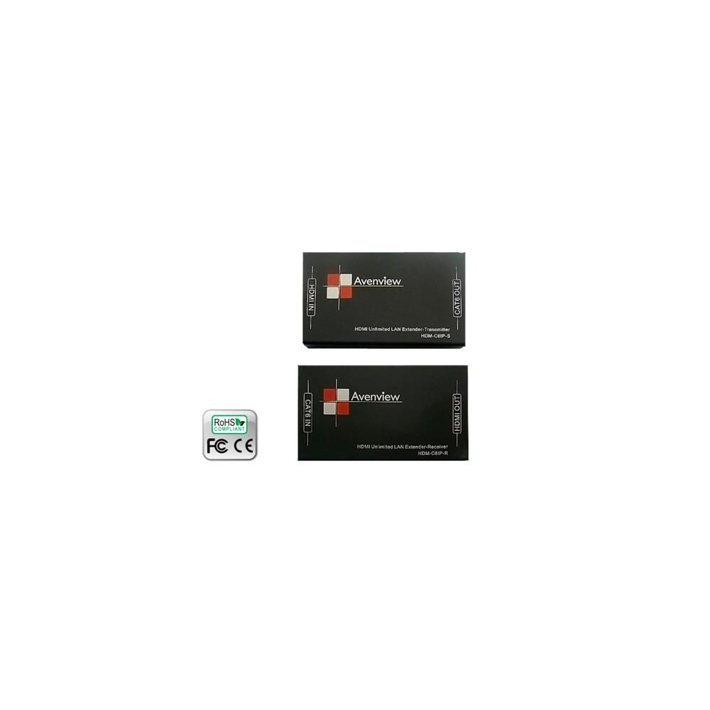  TCNCD341452 Avenview AVW-HDM-C6IP-SET Single Cat6 HDMI Extender Over IP System
