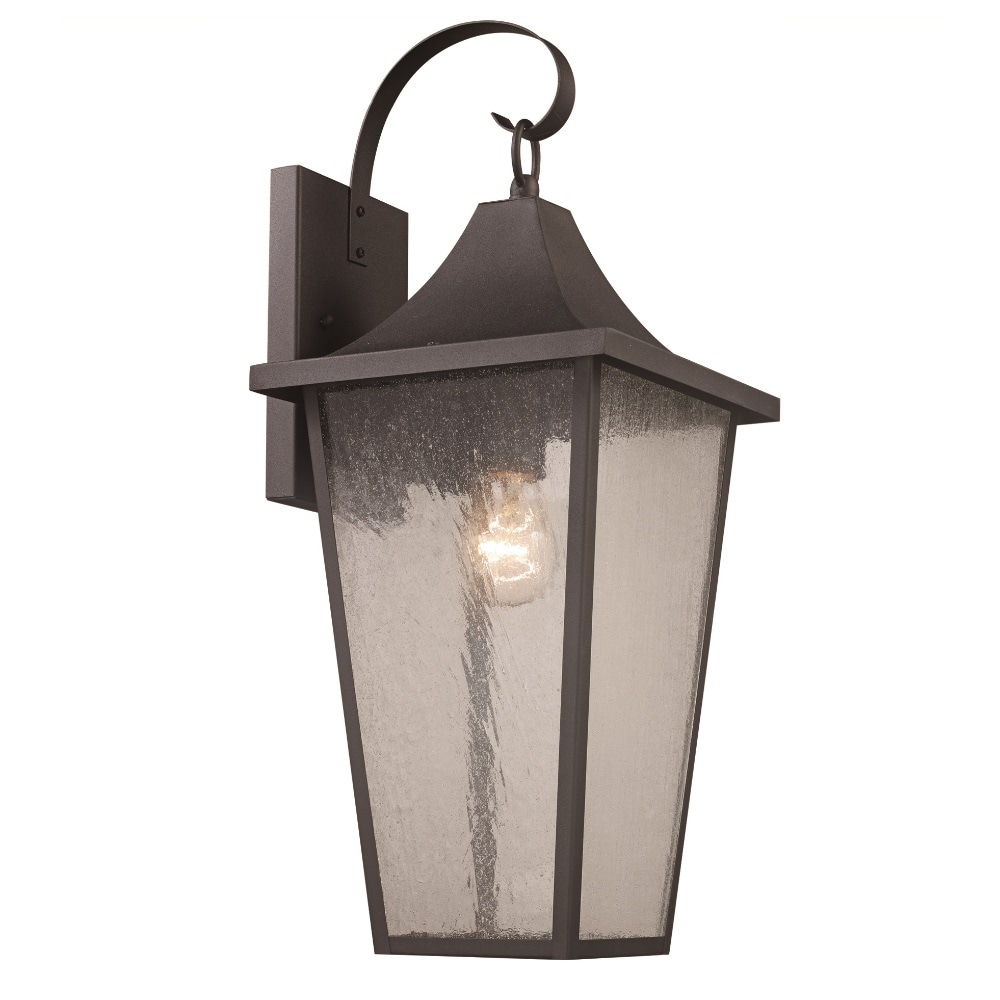 Trans Globe 50931 BK Rasmussen 1 -Light 21.75-in H Black Hardwired Outdoor Wall Light
