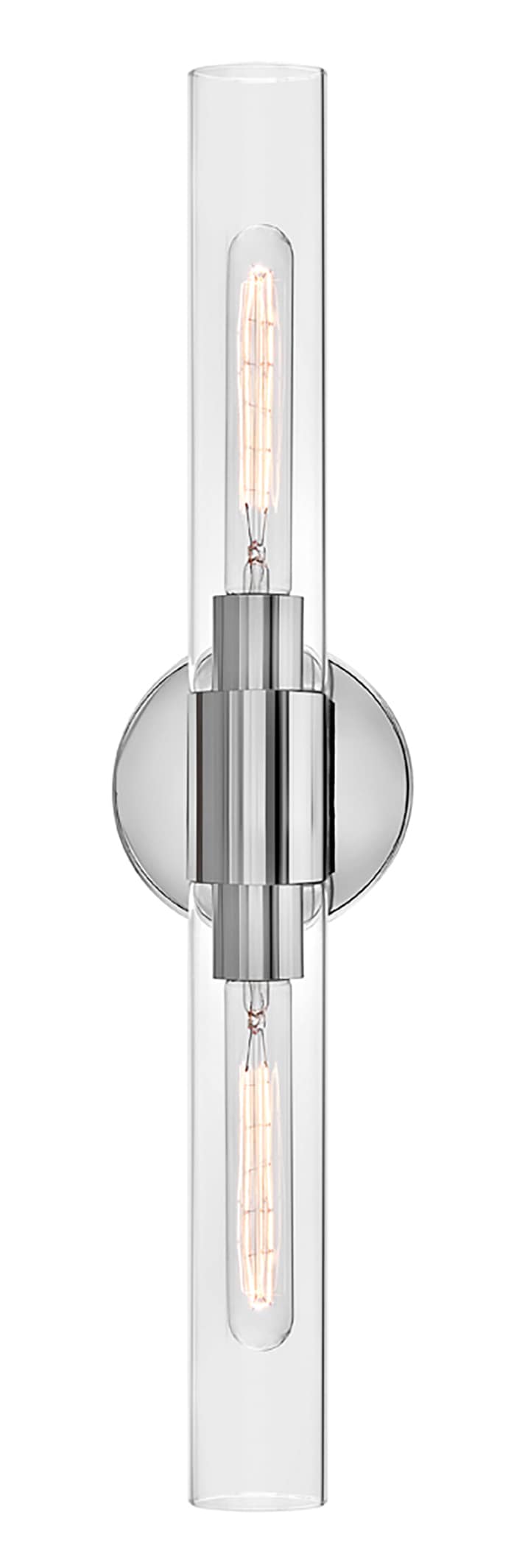 Shea 24" Chrome Vanity Light with Clear Glass Shades