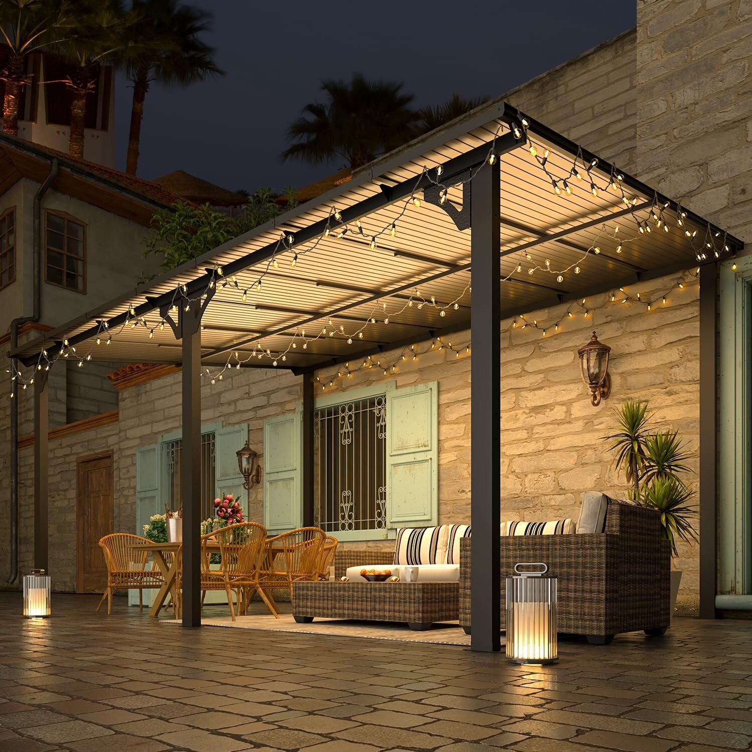 AECOJOY 16304BK-LS01 Wood-Resin-Gazebos - View #2