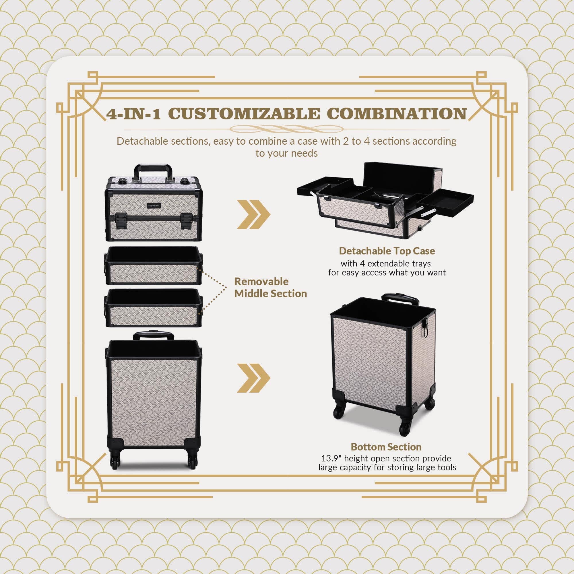 Yescom 12MKCSET-LS-AD09-LO Luggage-And-Luggage-Sets - View #2