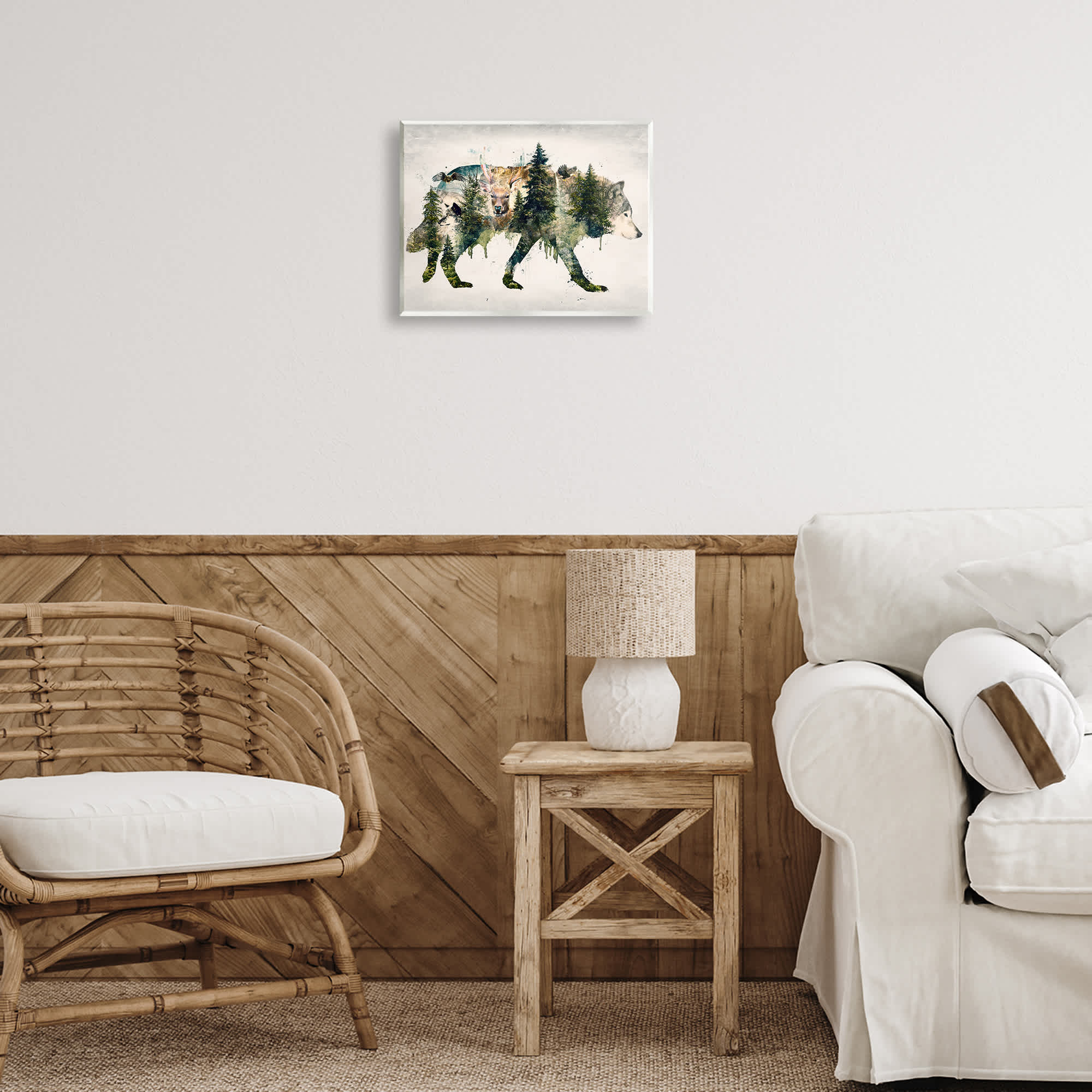 Stupell Industries Woodland Wildlife Wolf Contour Wall Plaque Art By ...