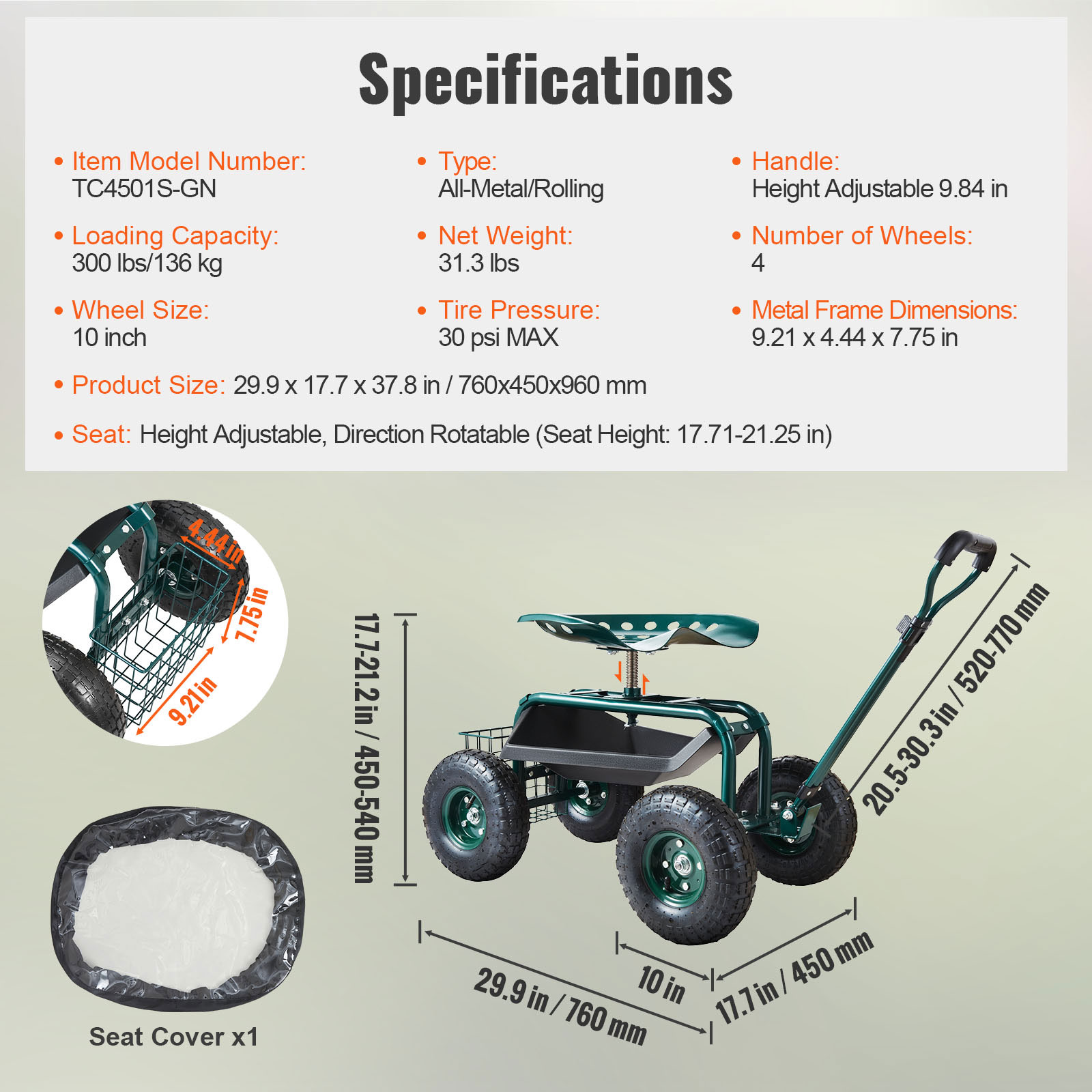 VEVOR KDJQXKQX0000M1EWPV0 Yard-Carts - View #8