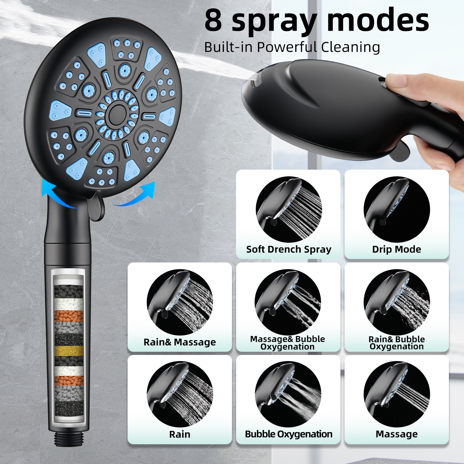Cobbe LCHS0201B Fixed-Showerhead - View #6