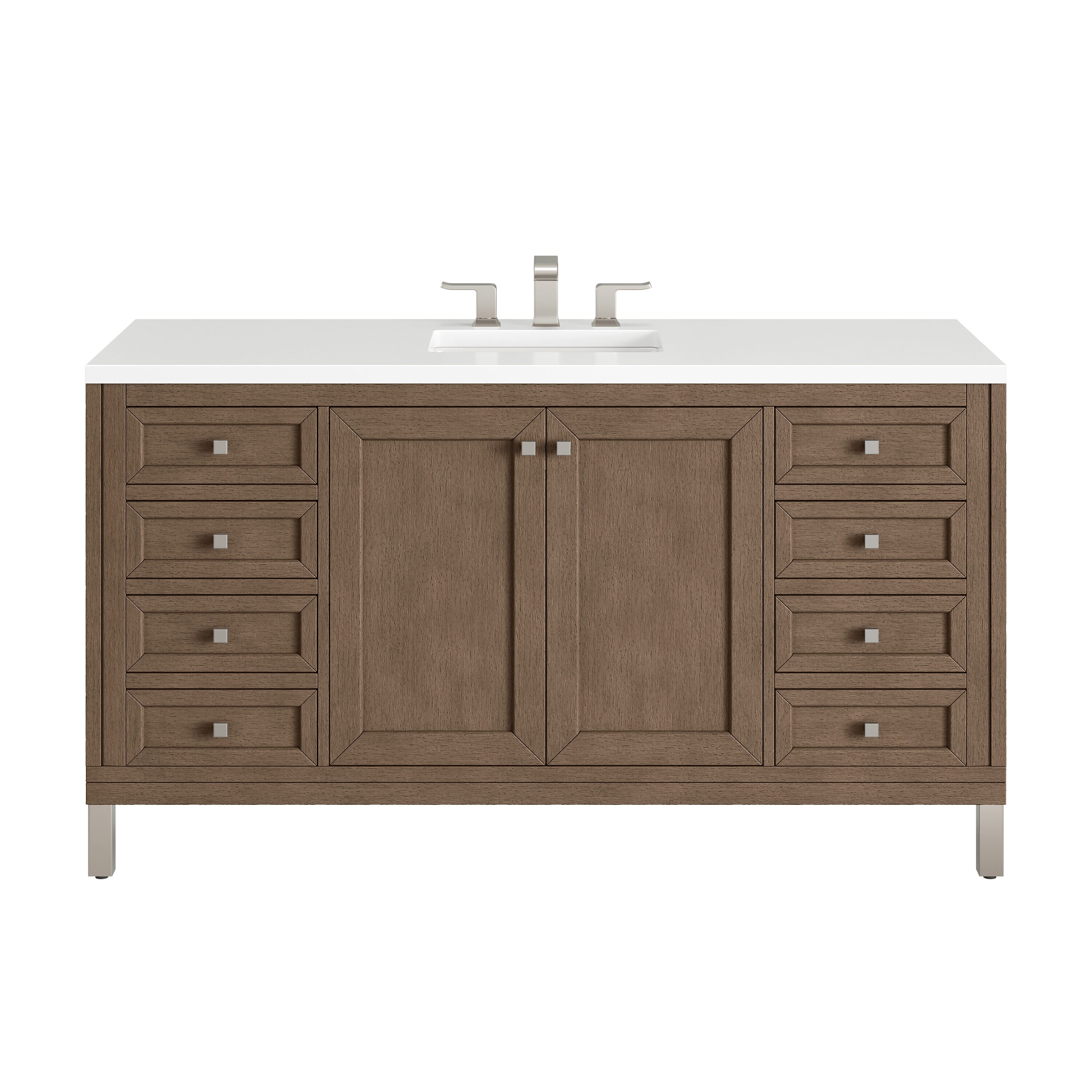 James Martin Vanities 305-V60S-WWW-3WZ Bath-Vanity-Combo - View #2