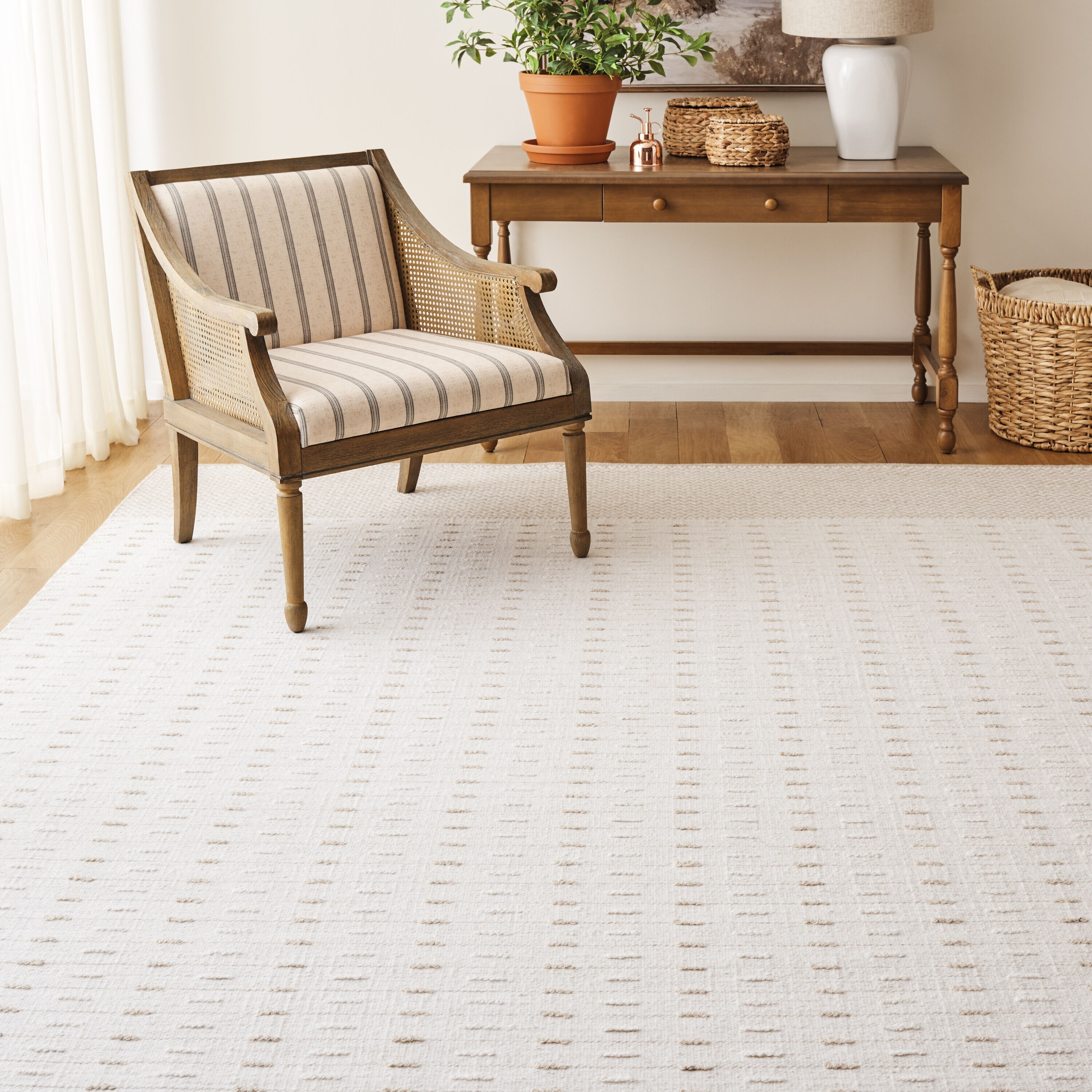  Martha Stewart 9625 Ivory Contemporary 5ft x 8ft Medium Rectangle Rug