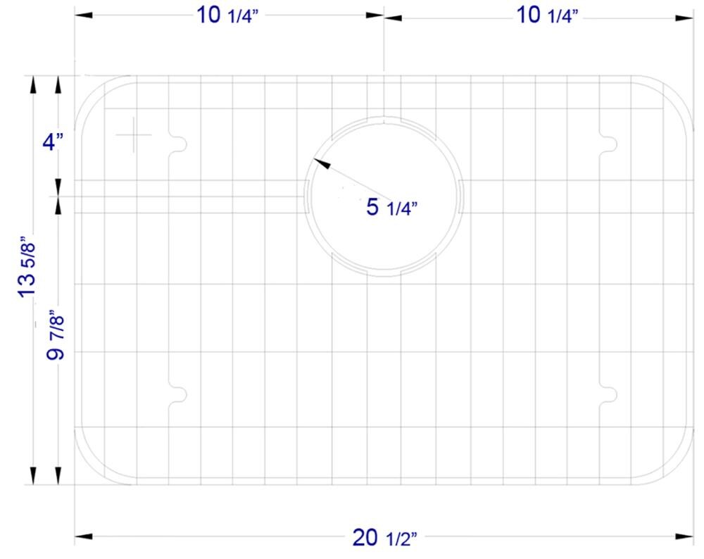 Solid Stainless Steel Kitchen Sink Grid with Plastic Feet