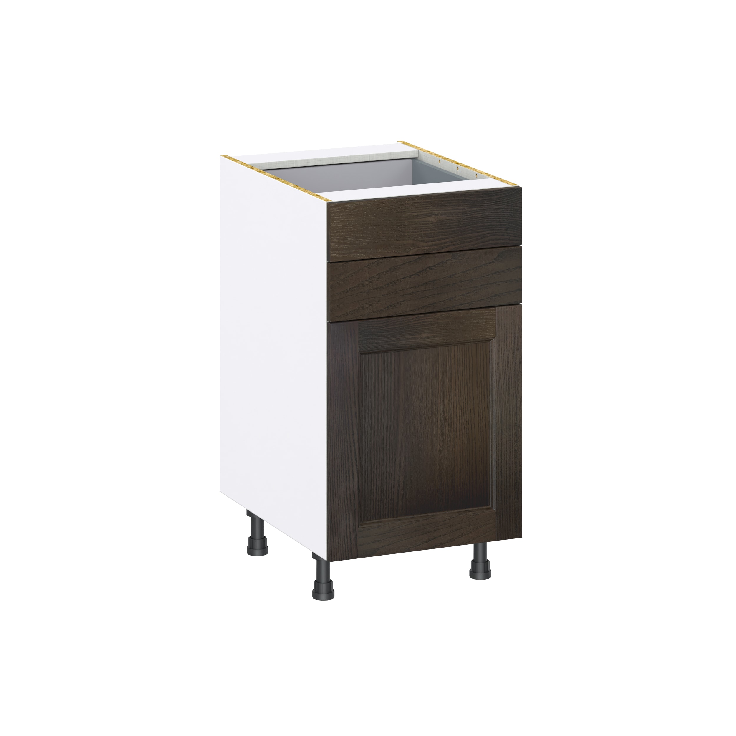 Hugo&Borg DSB18B(L/R)-MO Montclaire 18-in W x 34.5-in H x 24-in D Wood 2 -Drawers Base Fully assembled Cabinet (Recessed Panel Shaker)