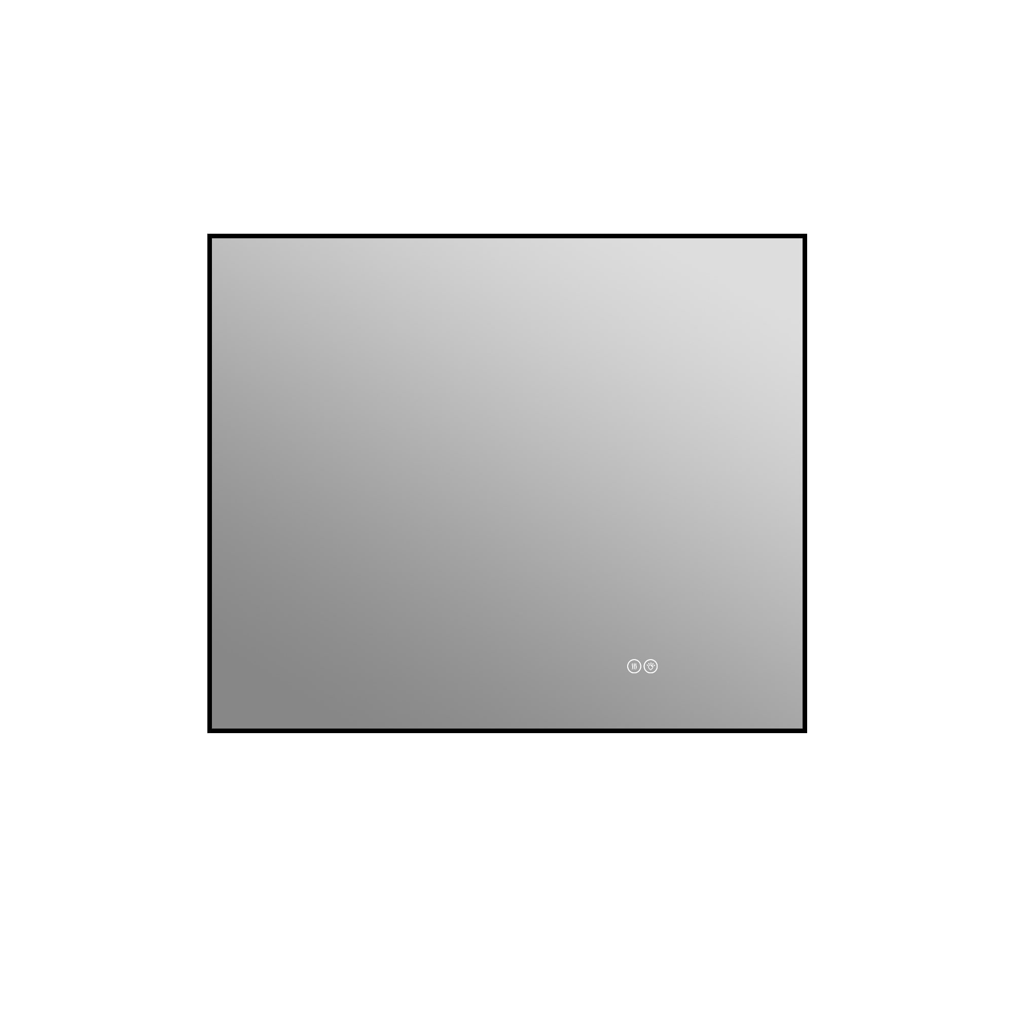 LIVACA 30 inch x 36 inch Black Aluminum Frame LED Bathroom Mirror with Backlit Anti-Fog and Dimmable 3 Color Temperature Memory Function