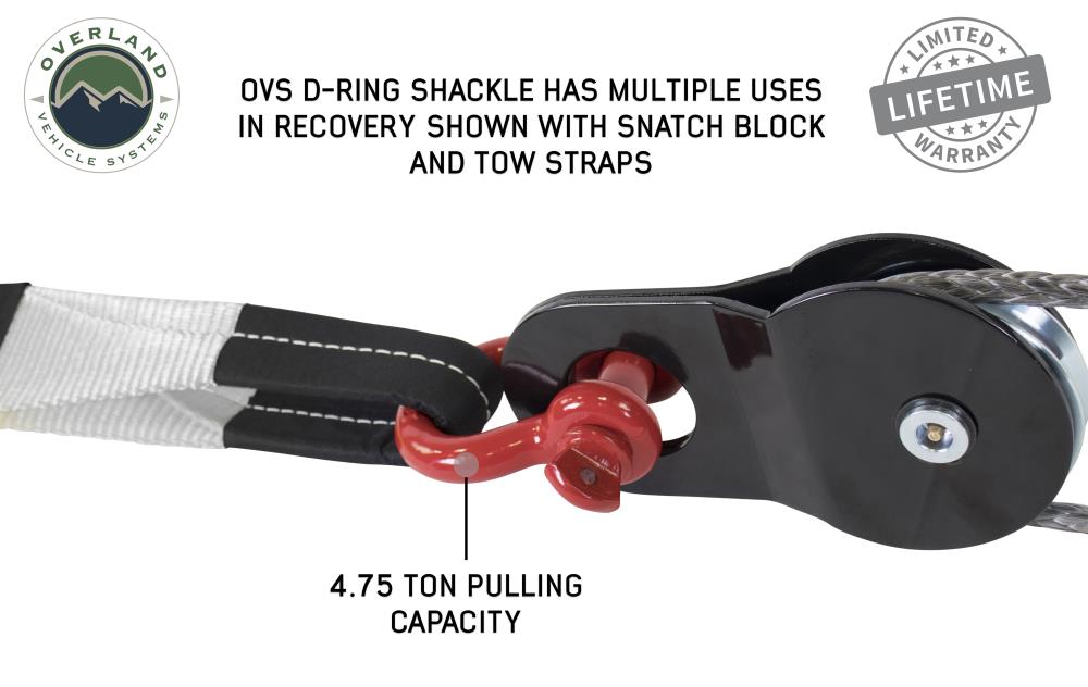 OPENROAD Winch Hook Shackle 3/4 D-Ring 22000 lbs Load Rating –