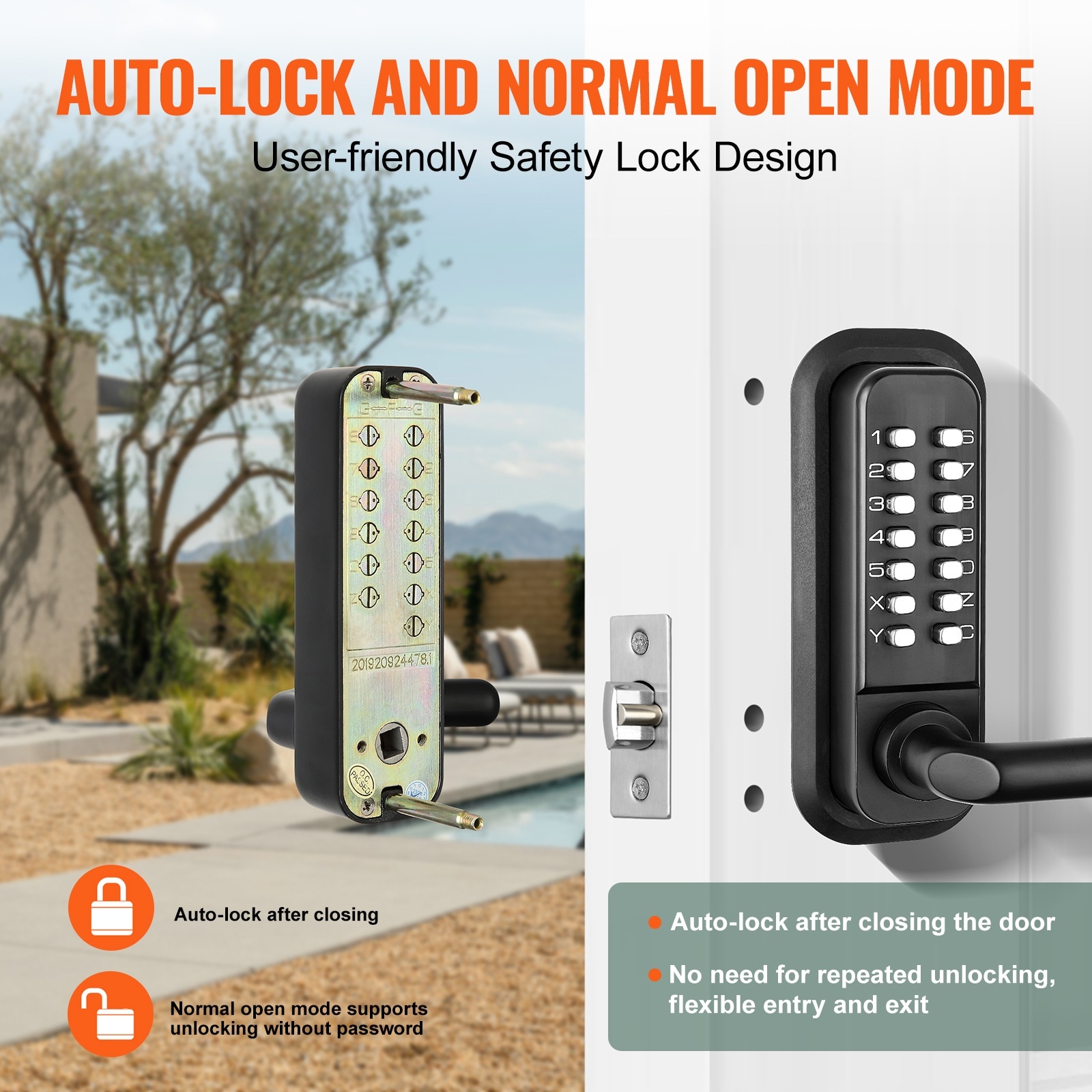Mecale YAS-98YYU7 Electronic-Door-Locks - View #4