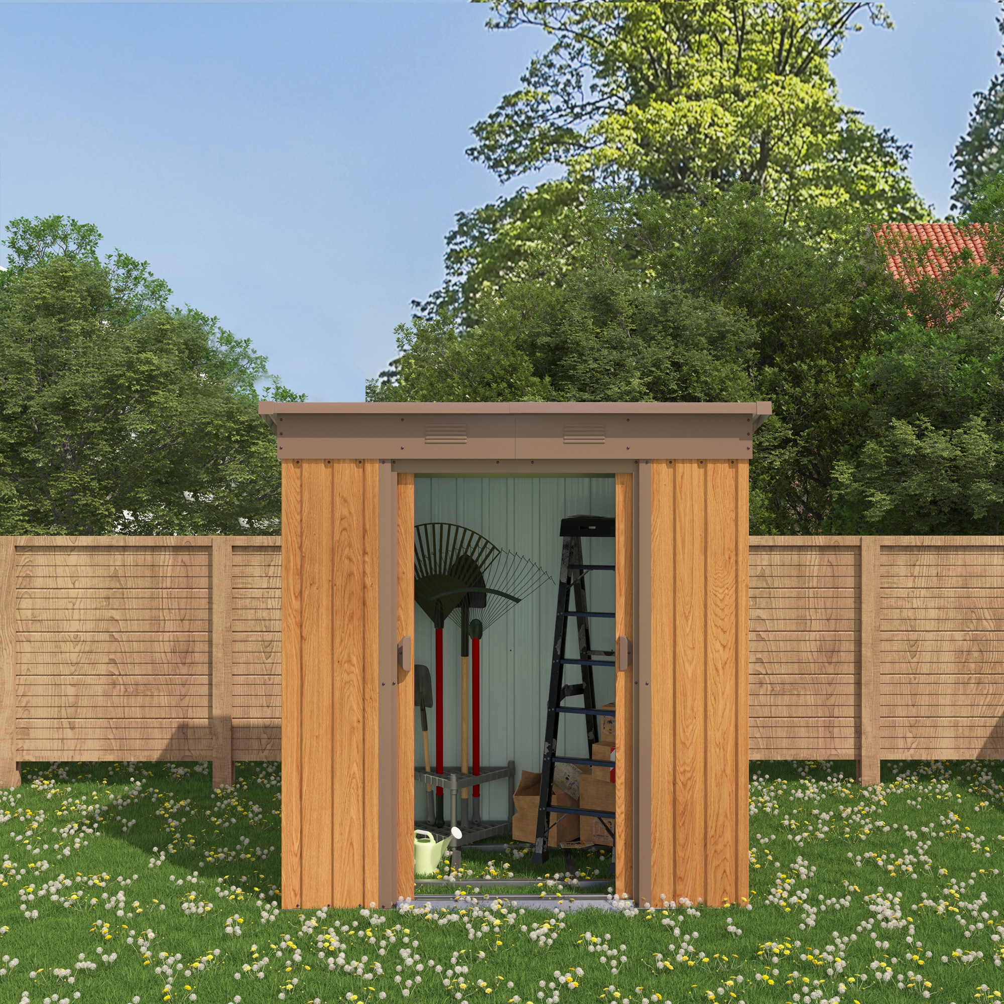 Mondawe MO-RYXD46-W Metal-Storage-Buildings-Sheds - View #2